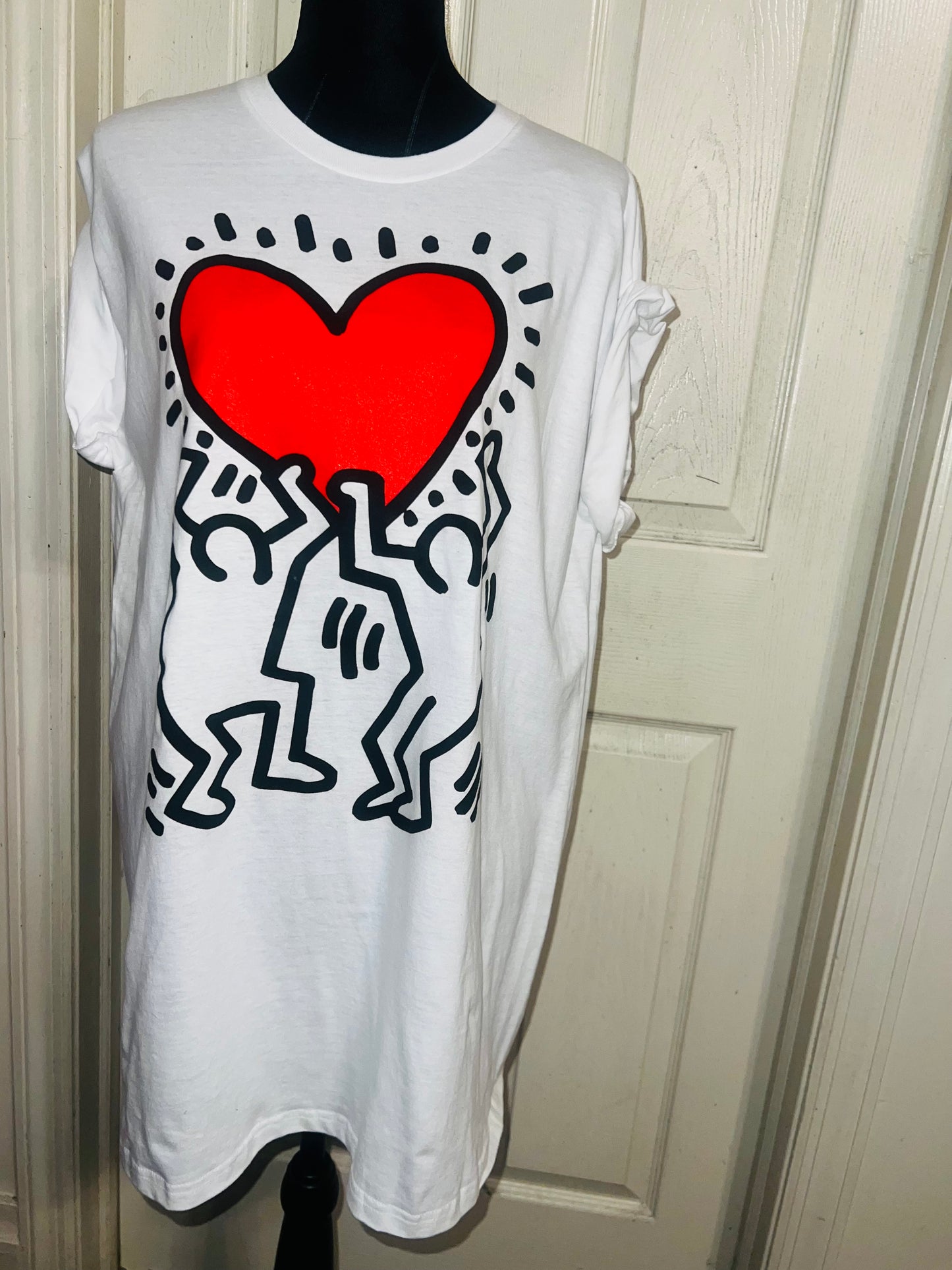 Keith Haring Oversized Distressed Tee