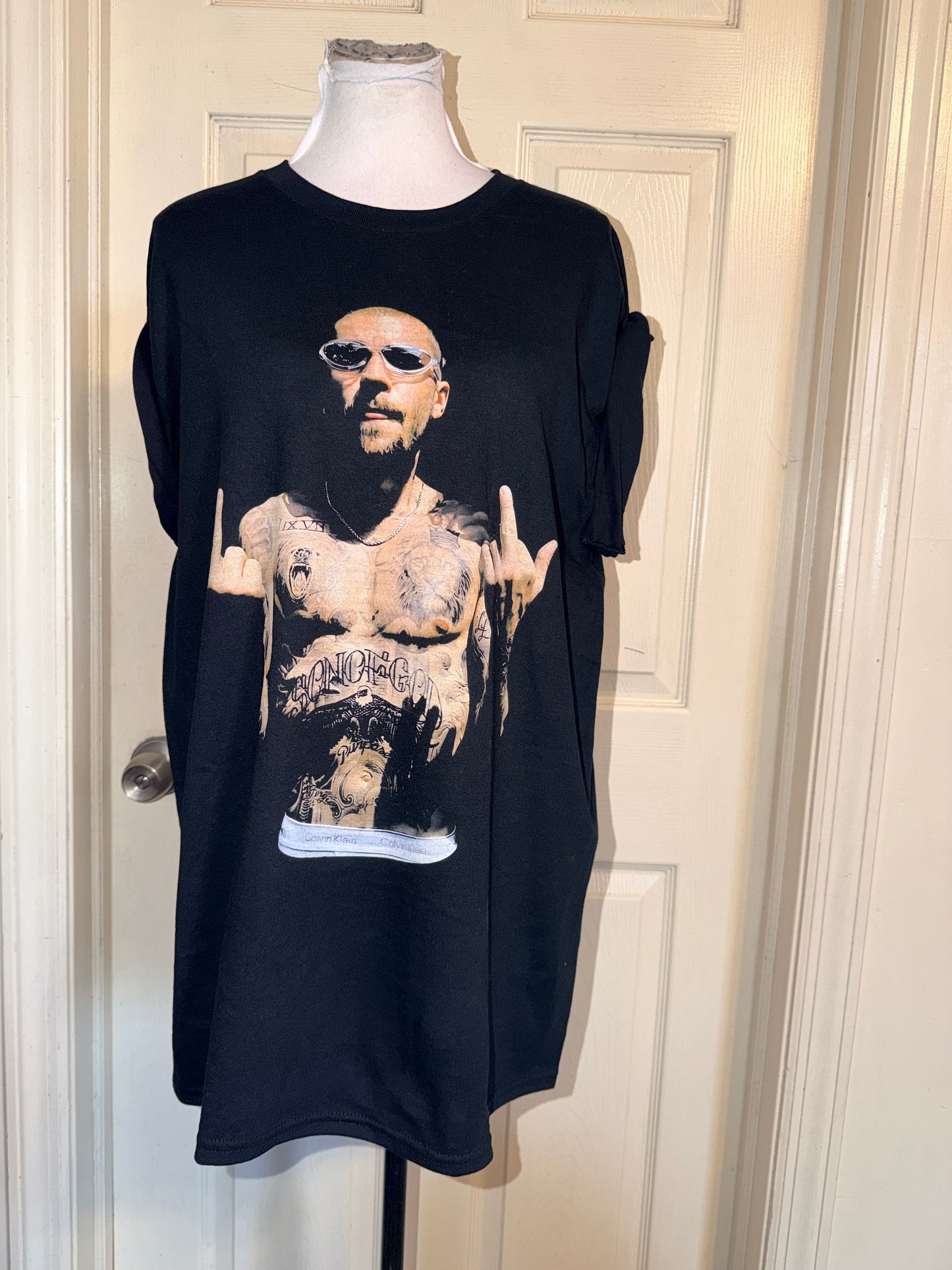 Justin Bieber Oversized Distressed Tee