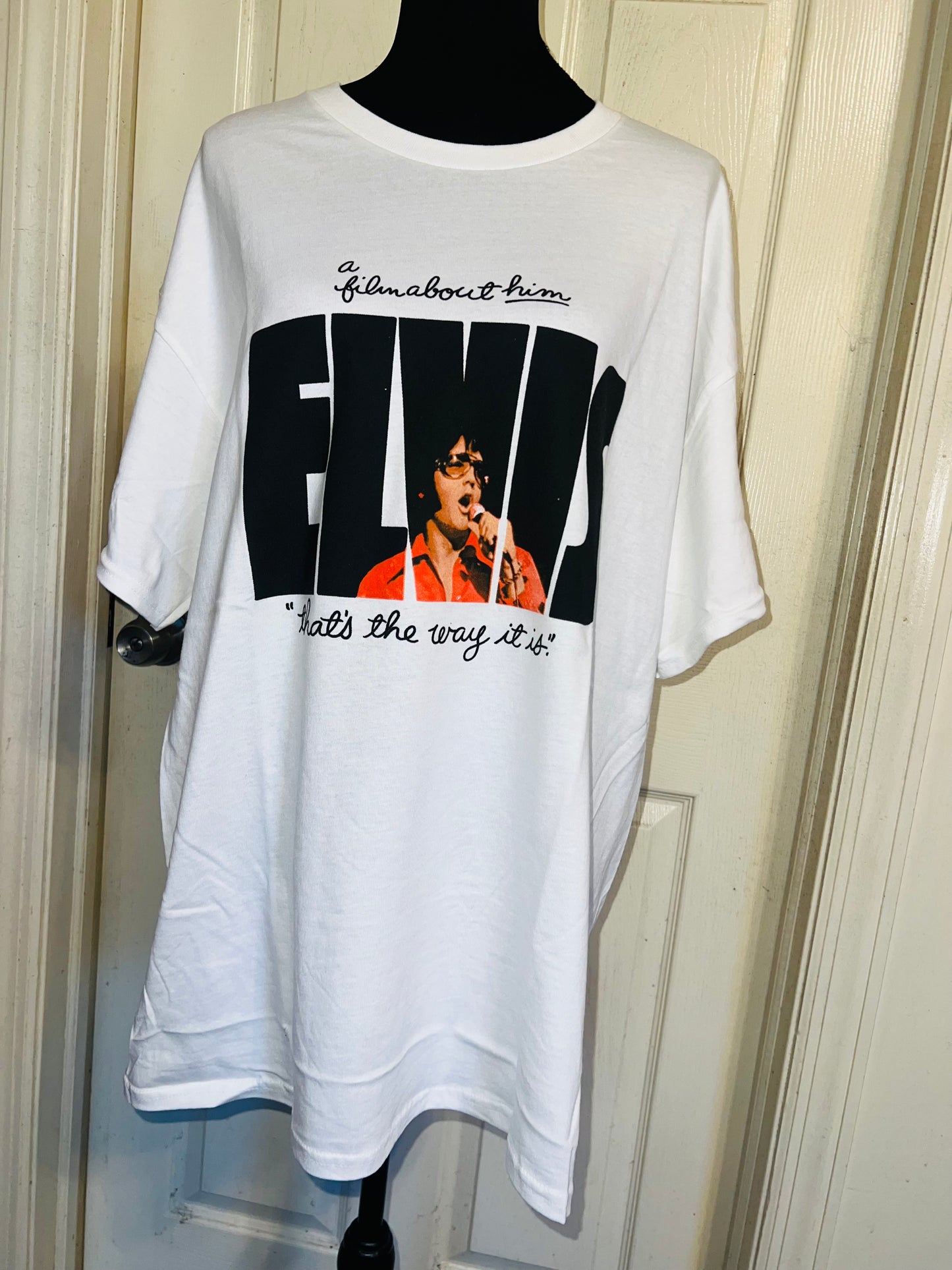 Elvis Double Sided Oversized Distressed Tee