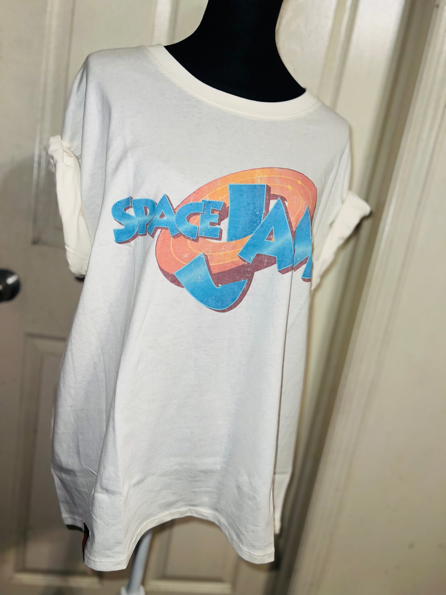 Space Jam Oversized Distressed Oversized Tee