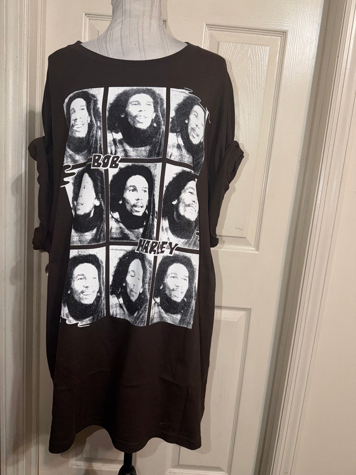 Bob Marley Oversized Distressed Tee