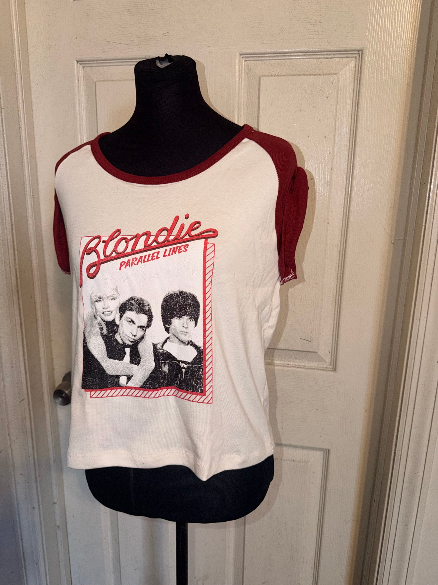 Blondie Distressed Raglan Baby Tee