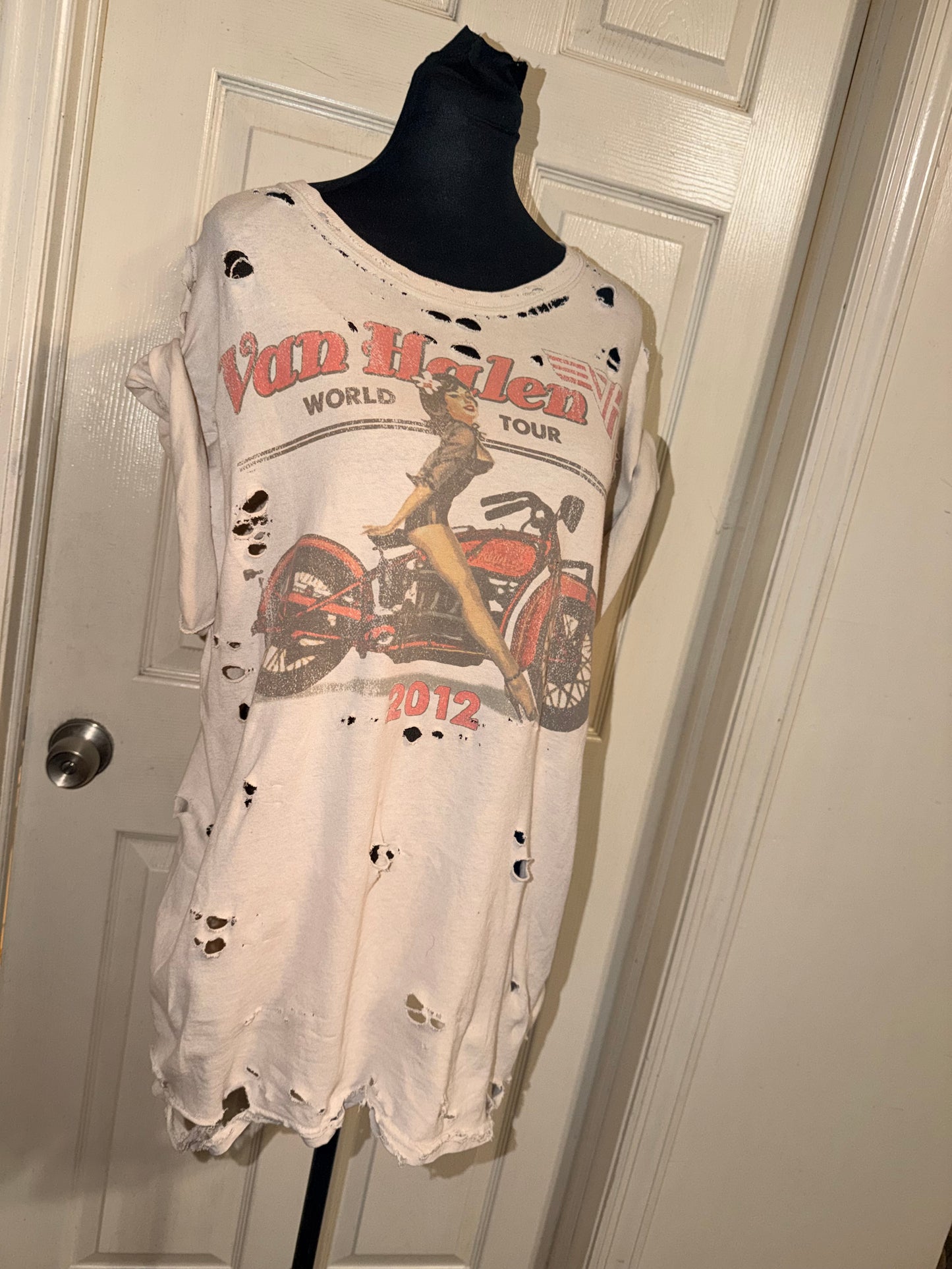Van Halen Double Sided Oversized Distressed Tee
