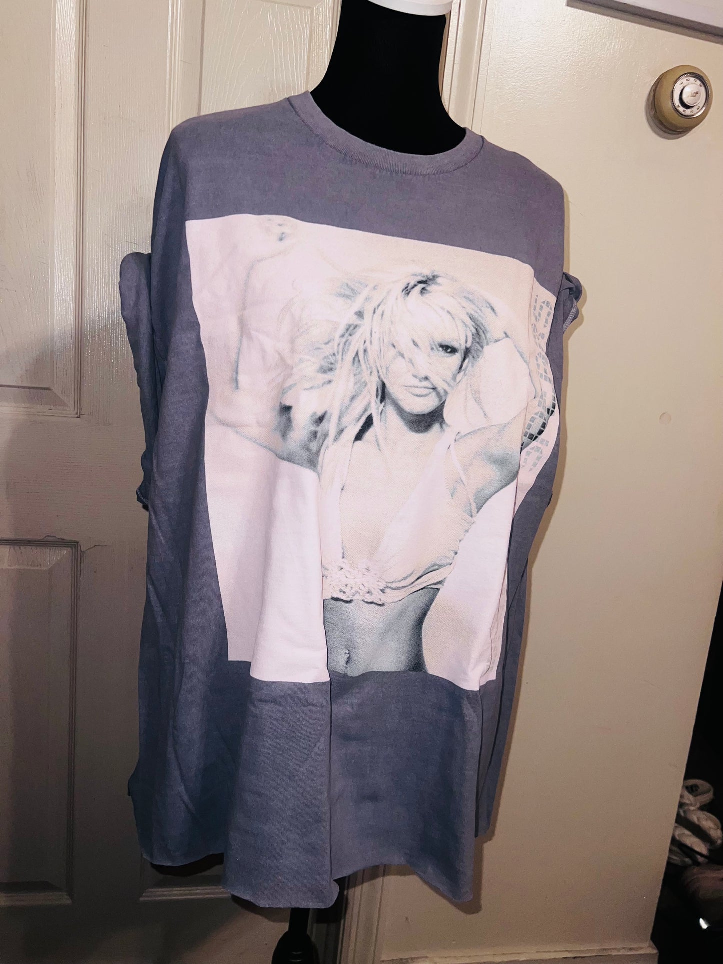 Britney Spears Oversized Distressed Tee