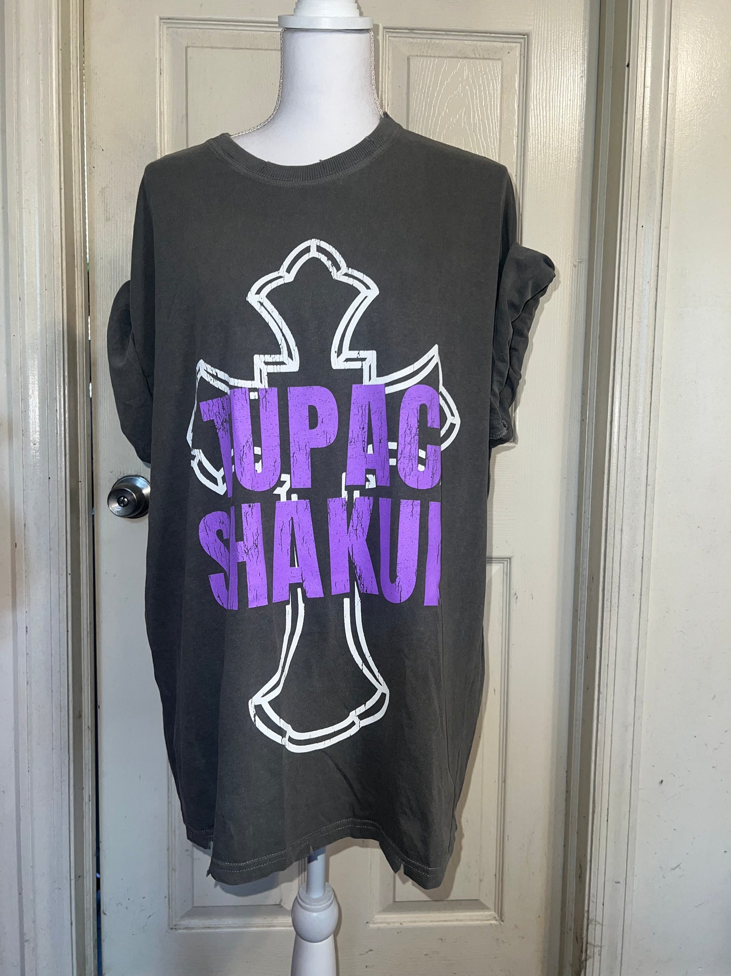 Tupac Shakur Double Sided Oversized Distressed Tee