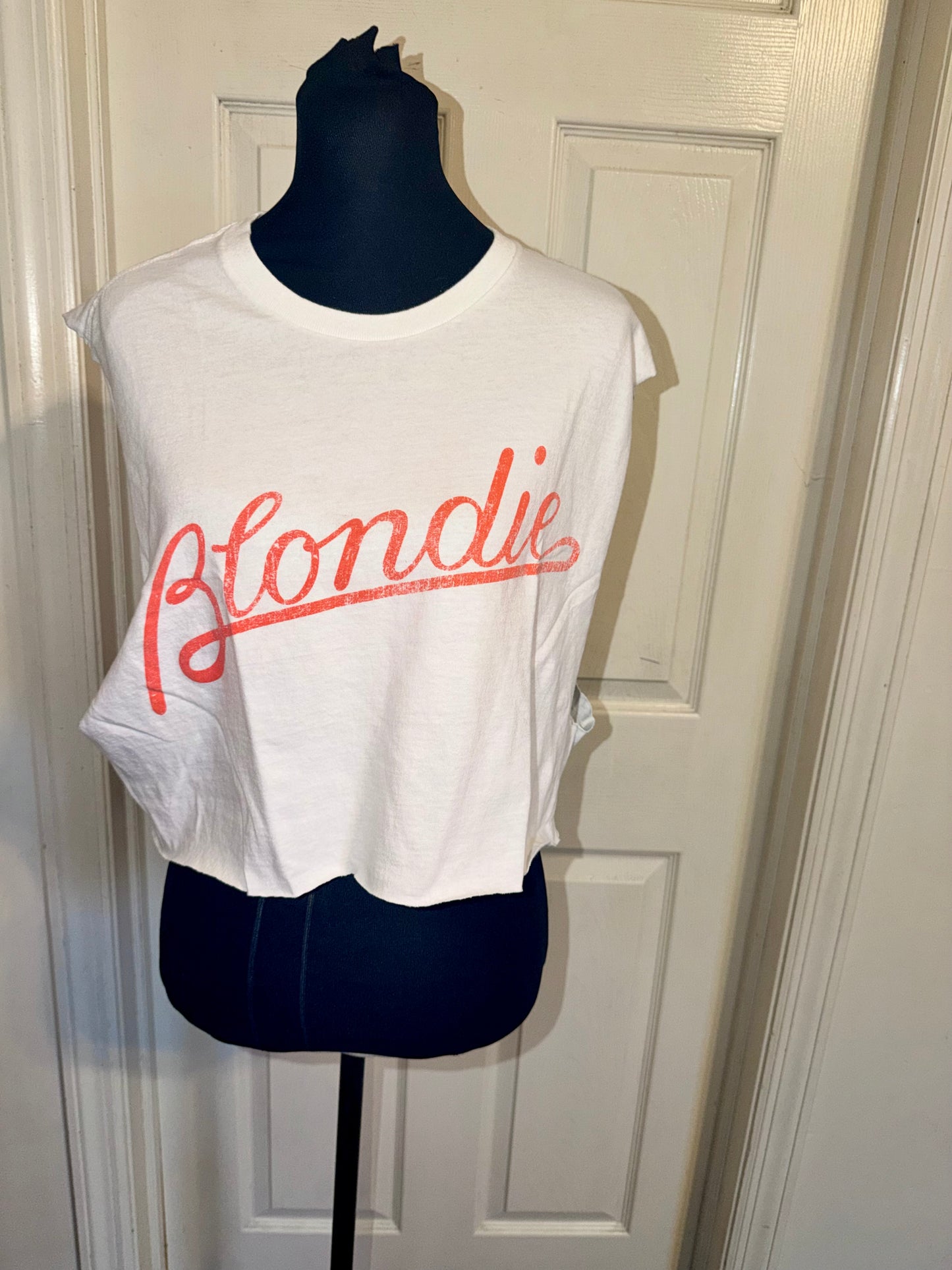 Blondie Oversized Distressed Cropped Tank