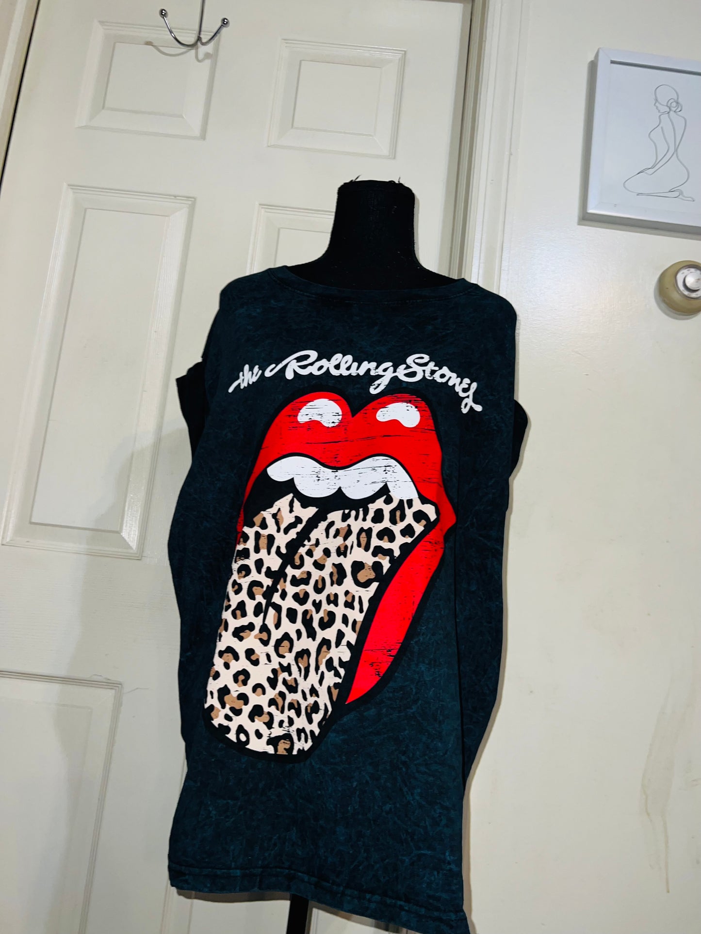 The Rolling Stones Cheetah Oversized Distressed Tee