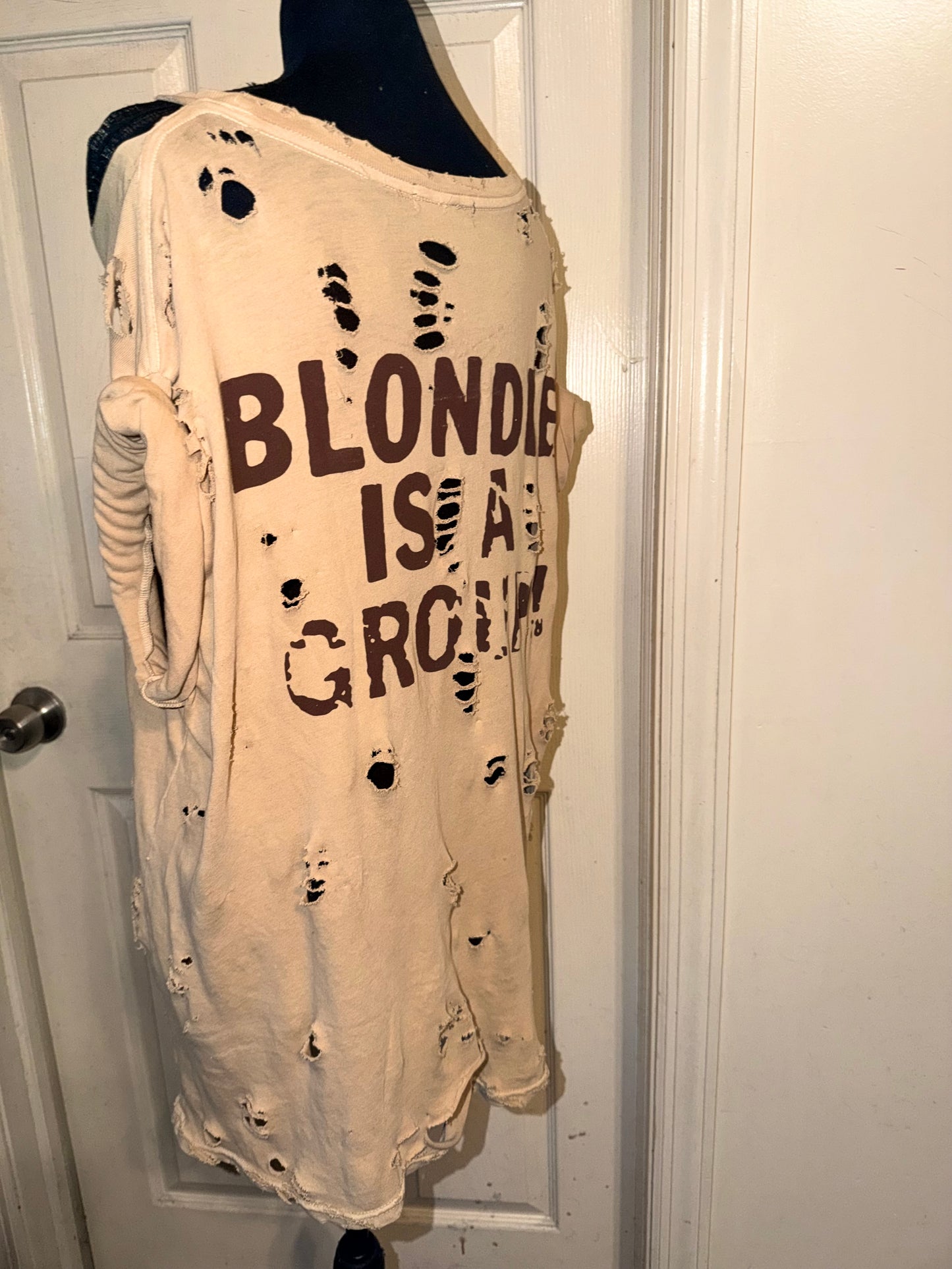Blondie Double Sided Oversized Distressed Tee (as is)
