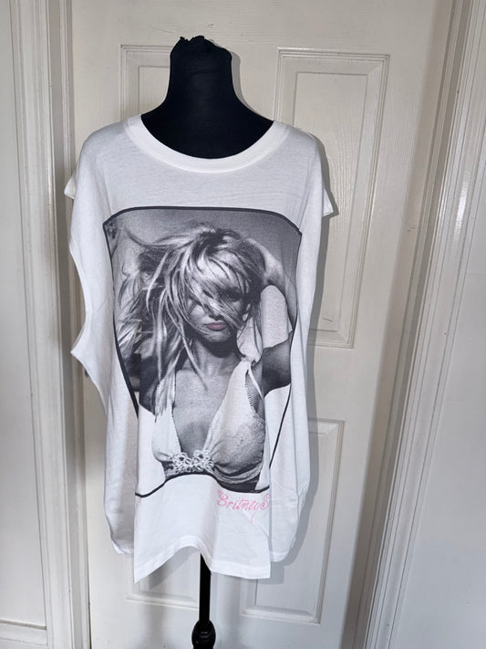 Britney Spears Oversized Distressed Tank