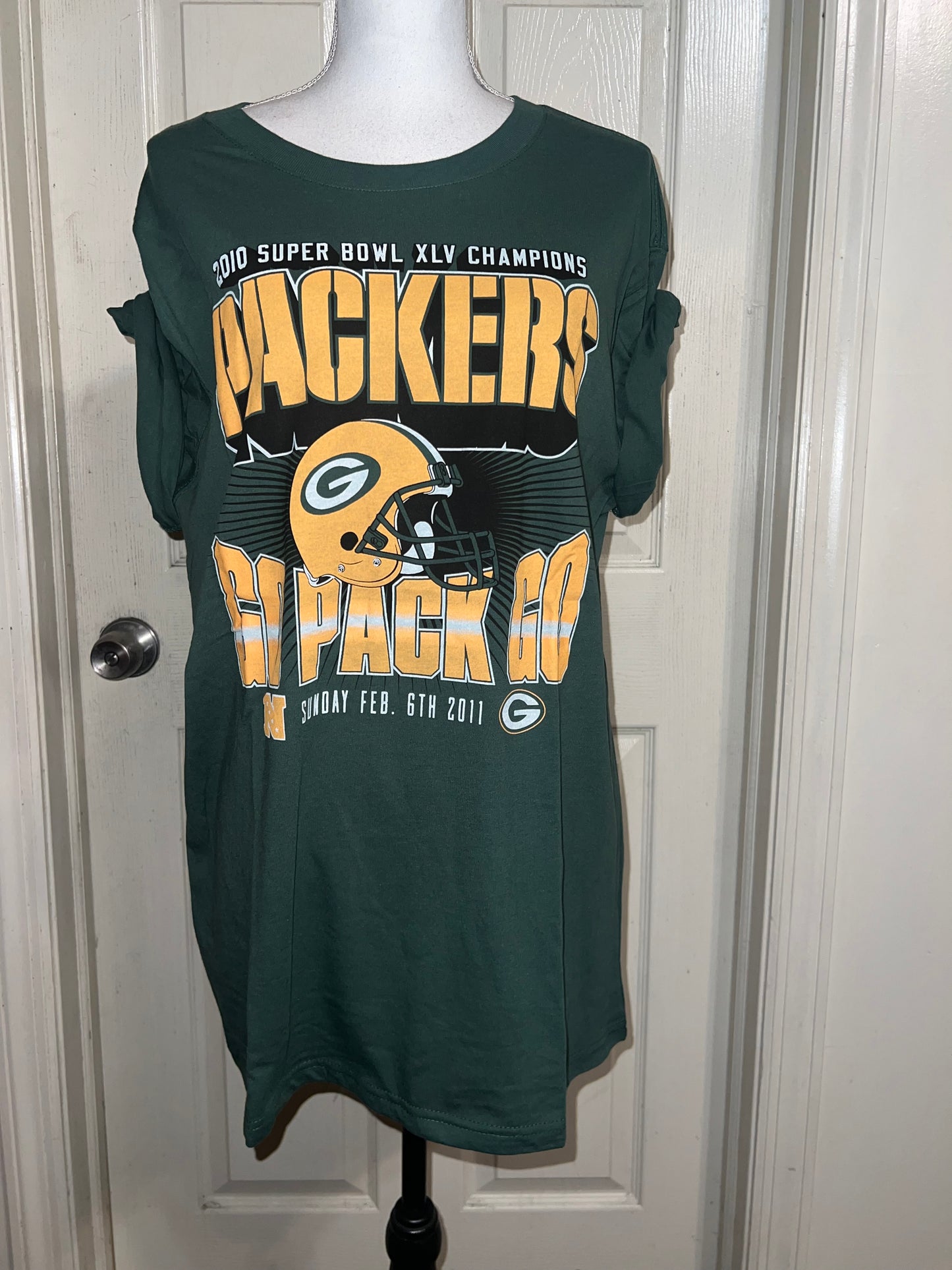 Green Bay Packers Oversized Distressed Tee