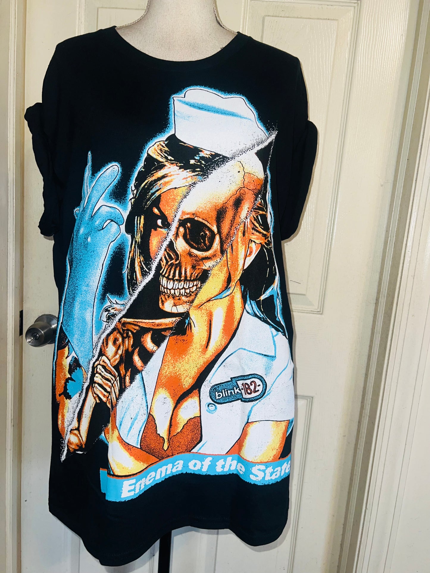 Blink 182 ‘Halloween’ Oversized Distressed Tee