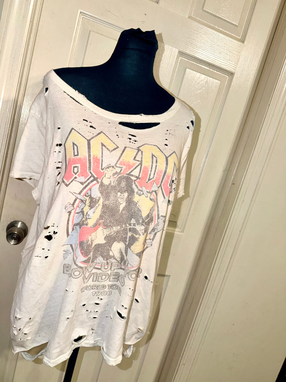 AC/DC Oversized Distressed Tee (as is)
