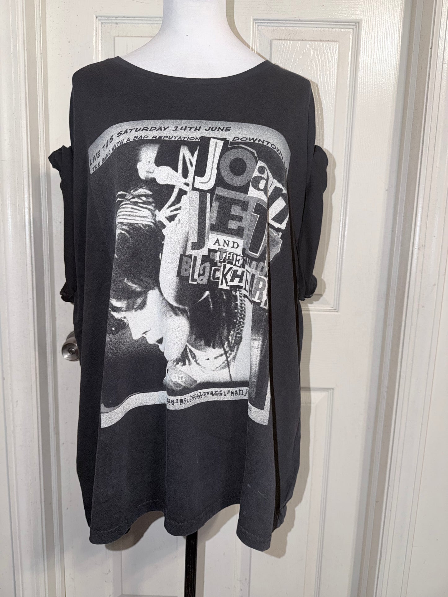 Joan Jett and the Blackhearts Double Sided Oversized Distressed Tee