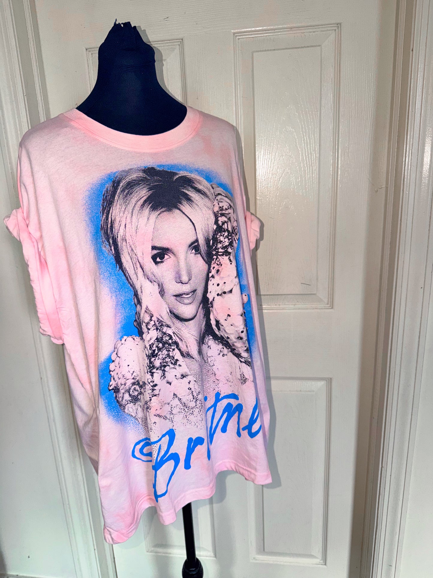 Britney Spears Oversized Distressed Tee