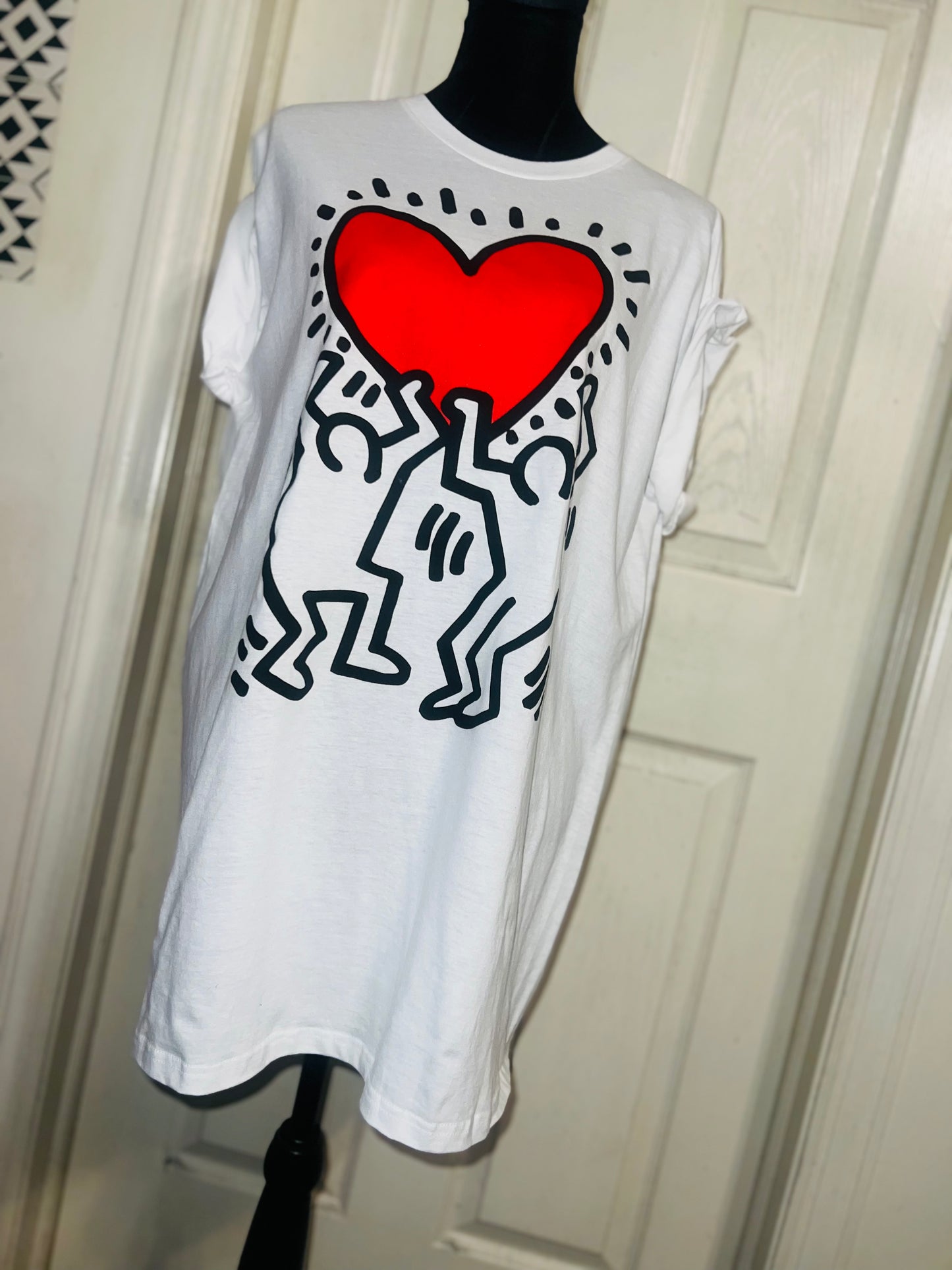 Keith Haring Oversized Distressed Tee