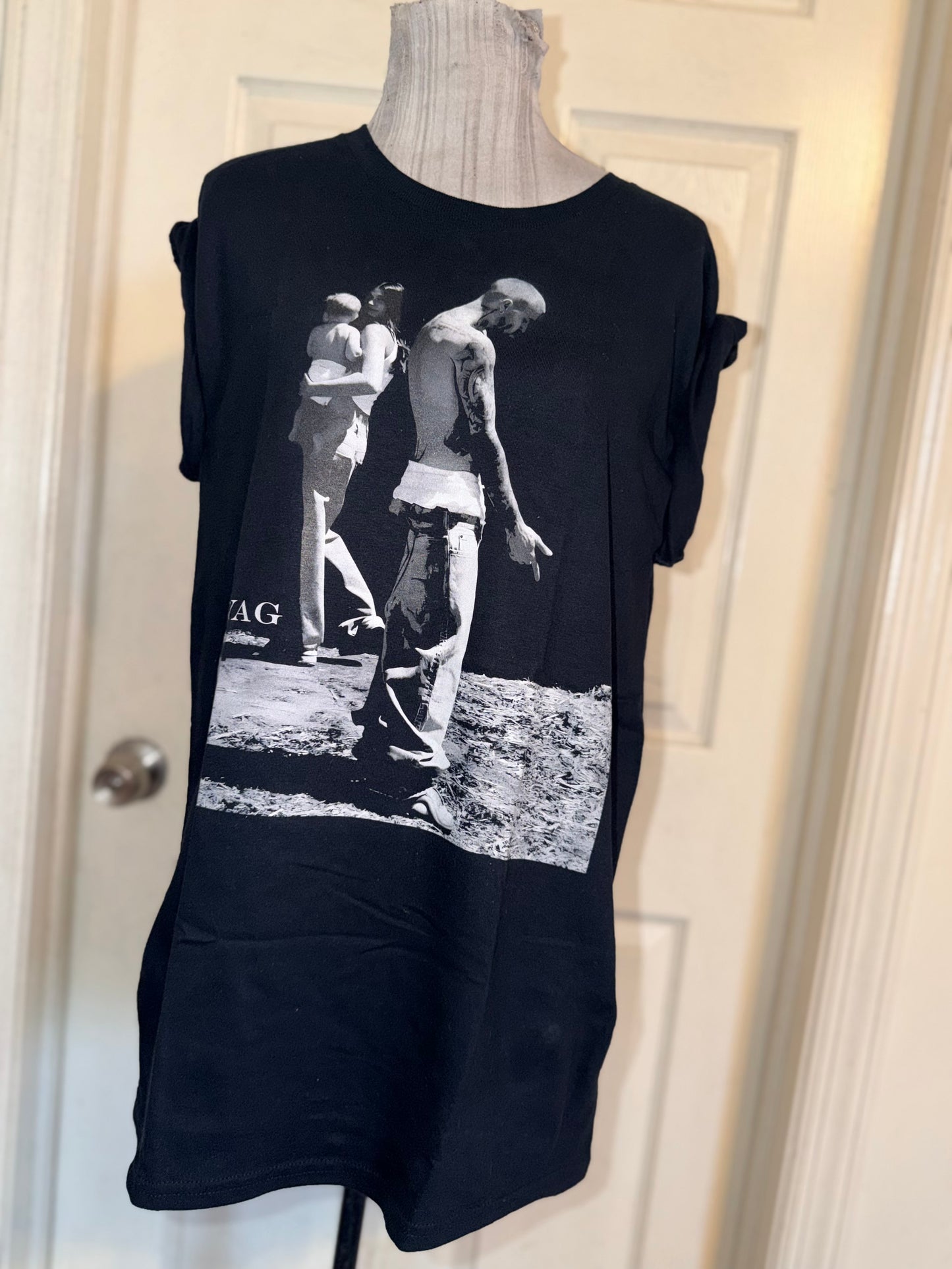 Justin Bieber Double Sided Oversized Distressed Tee