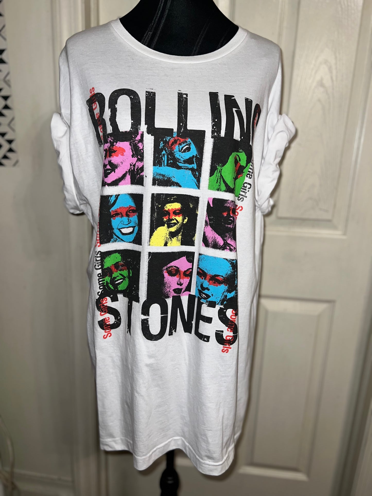 Rolling Stones “Some Girls” Distressed Oversized Tee