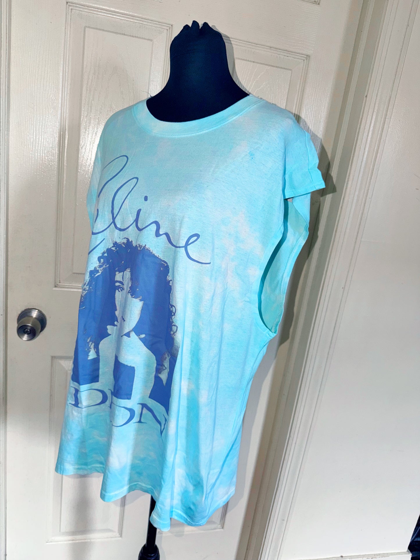 Celine Dion Oversized Distressed Tank