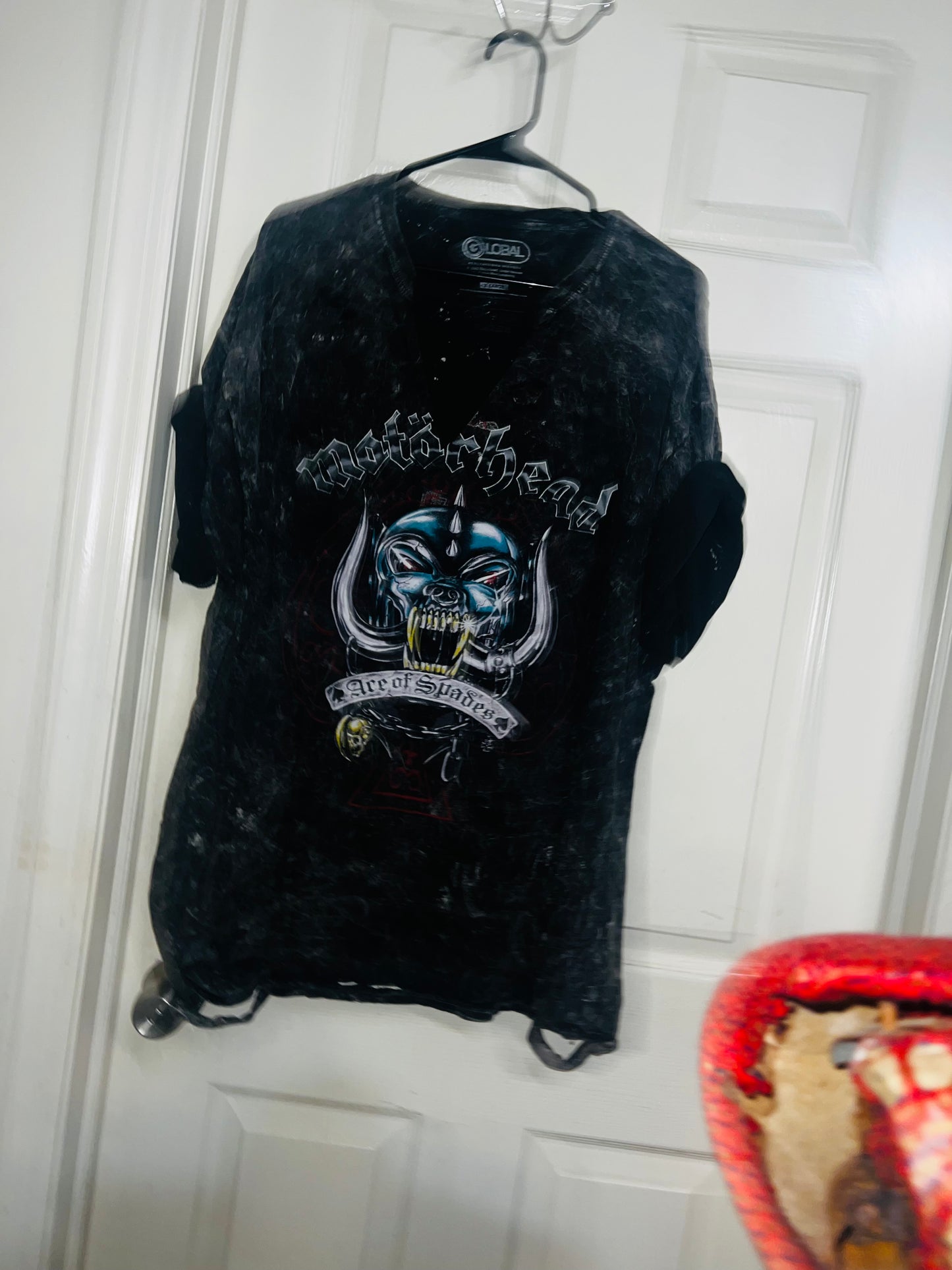 Motörhead Acid Wash Oversized Distressed Tee