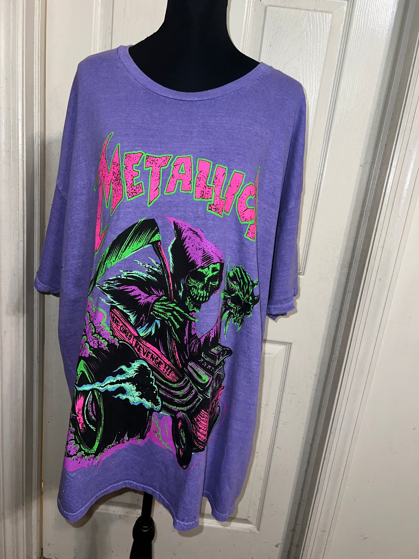 Metallica Oversized Double Sided Distressed Tee