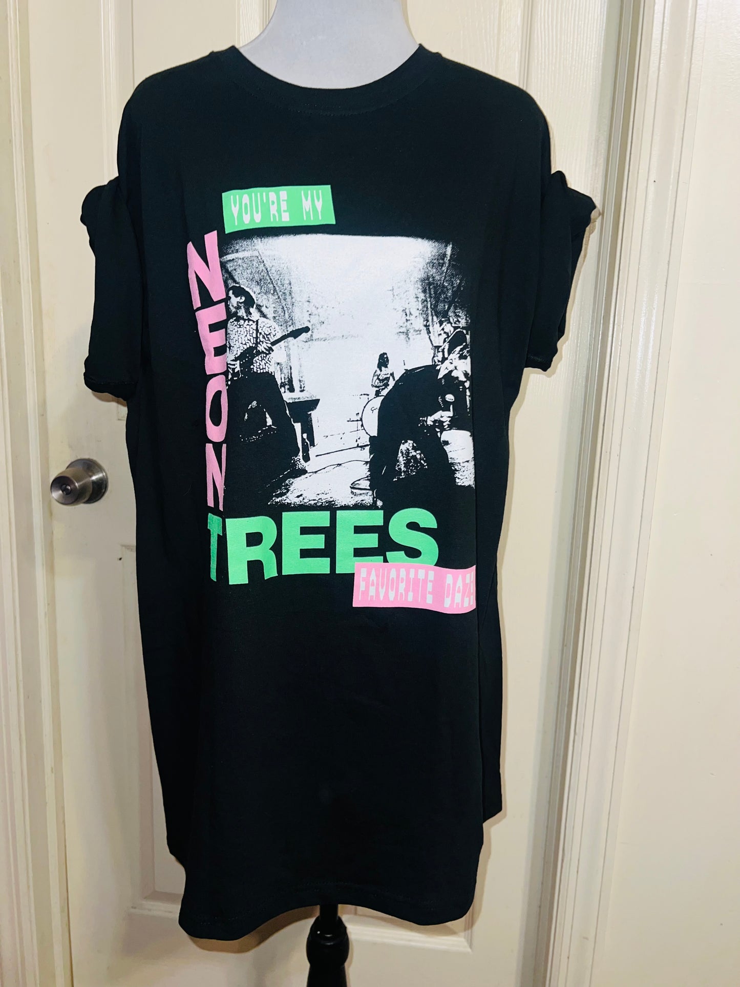 Neon Trees Oversized Distressed Tee