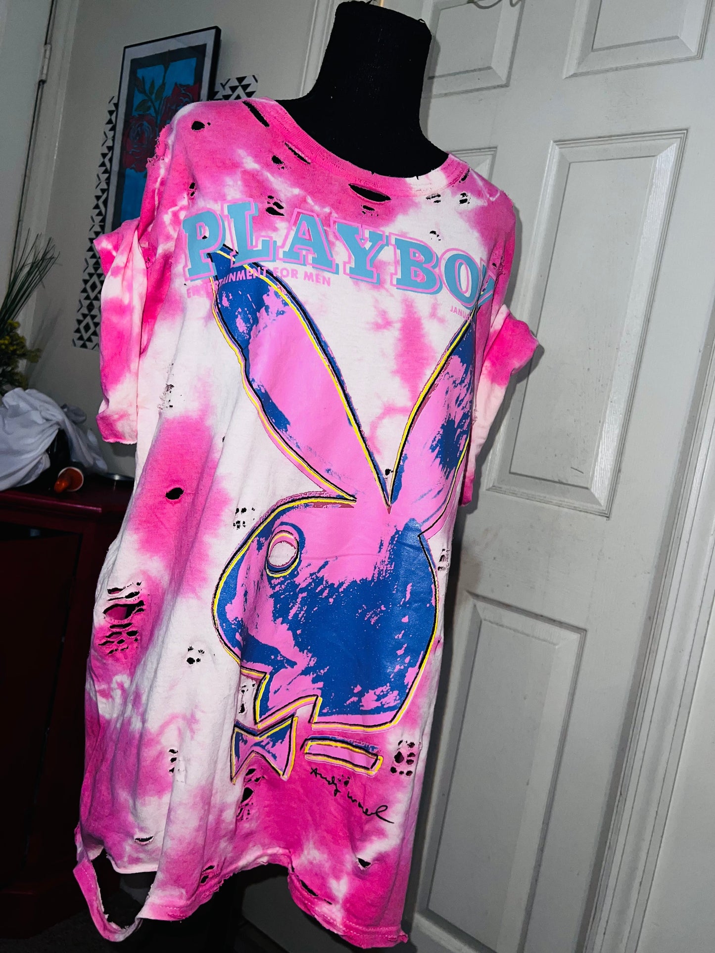 Playboy Andy Warhol Tie Dye Oversized Tee