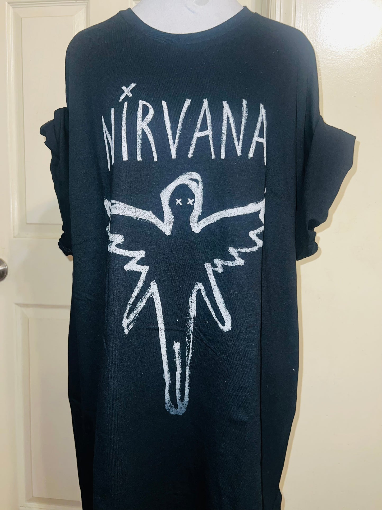 Nirvana Oversized Distressed Tee