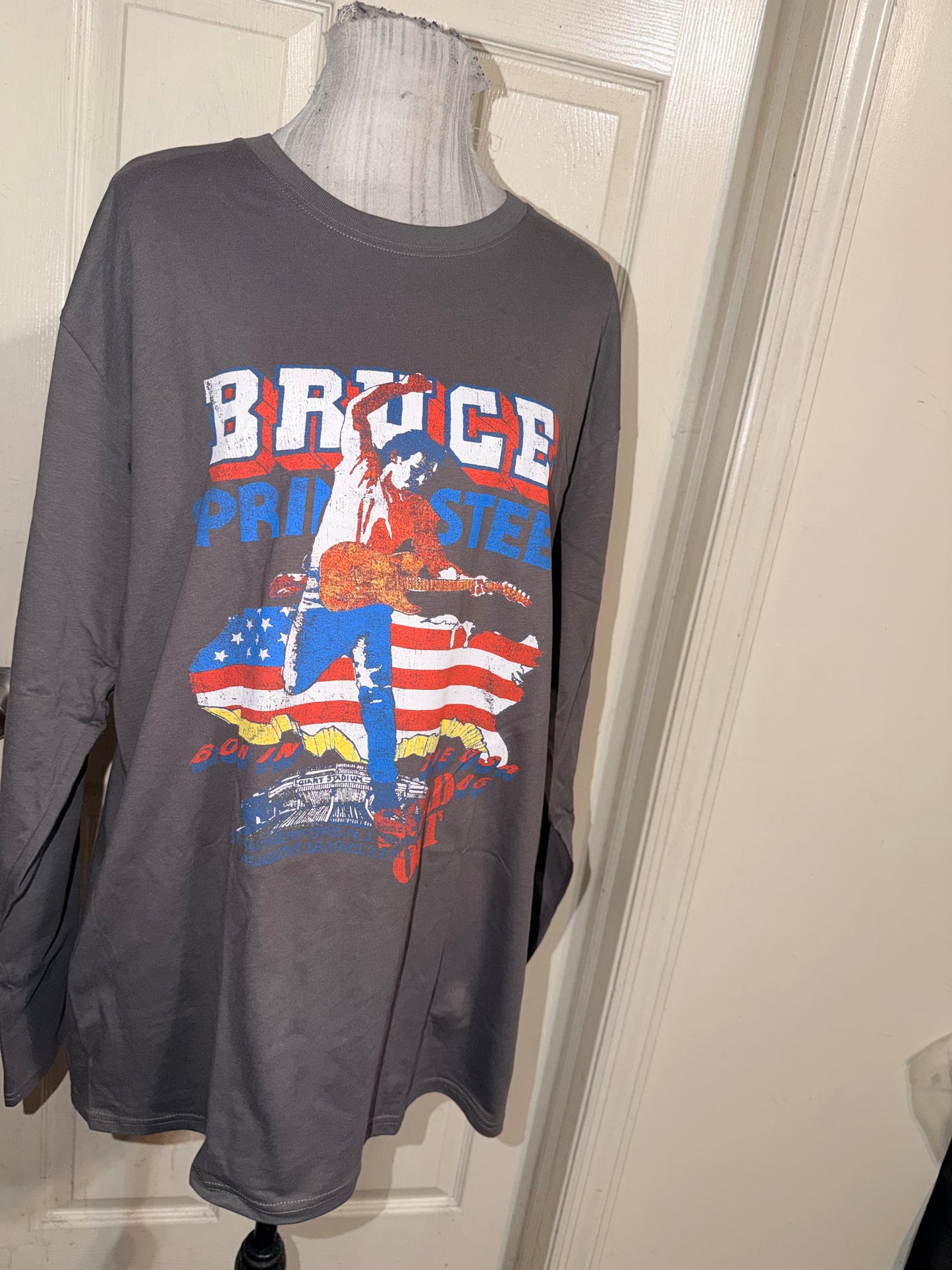 Bruce Springsteen Oversized Distressed Long Sleeve Tee