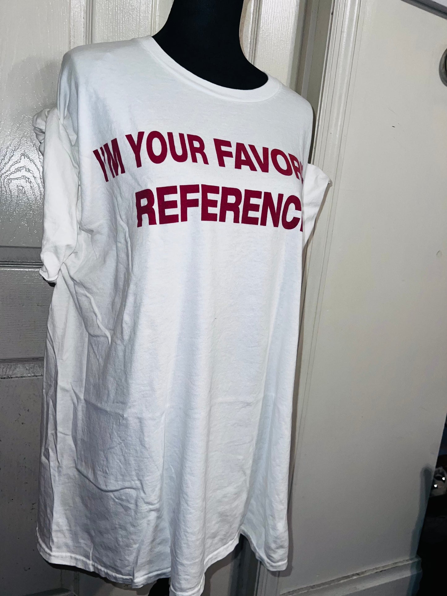 Charli XCX Favorite Reference Oversized Distressed Tee