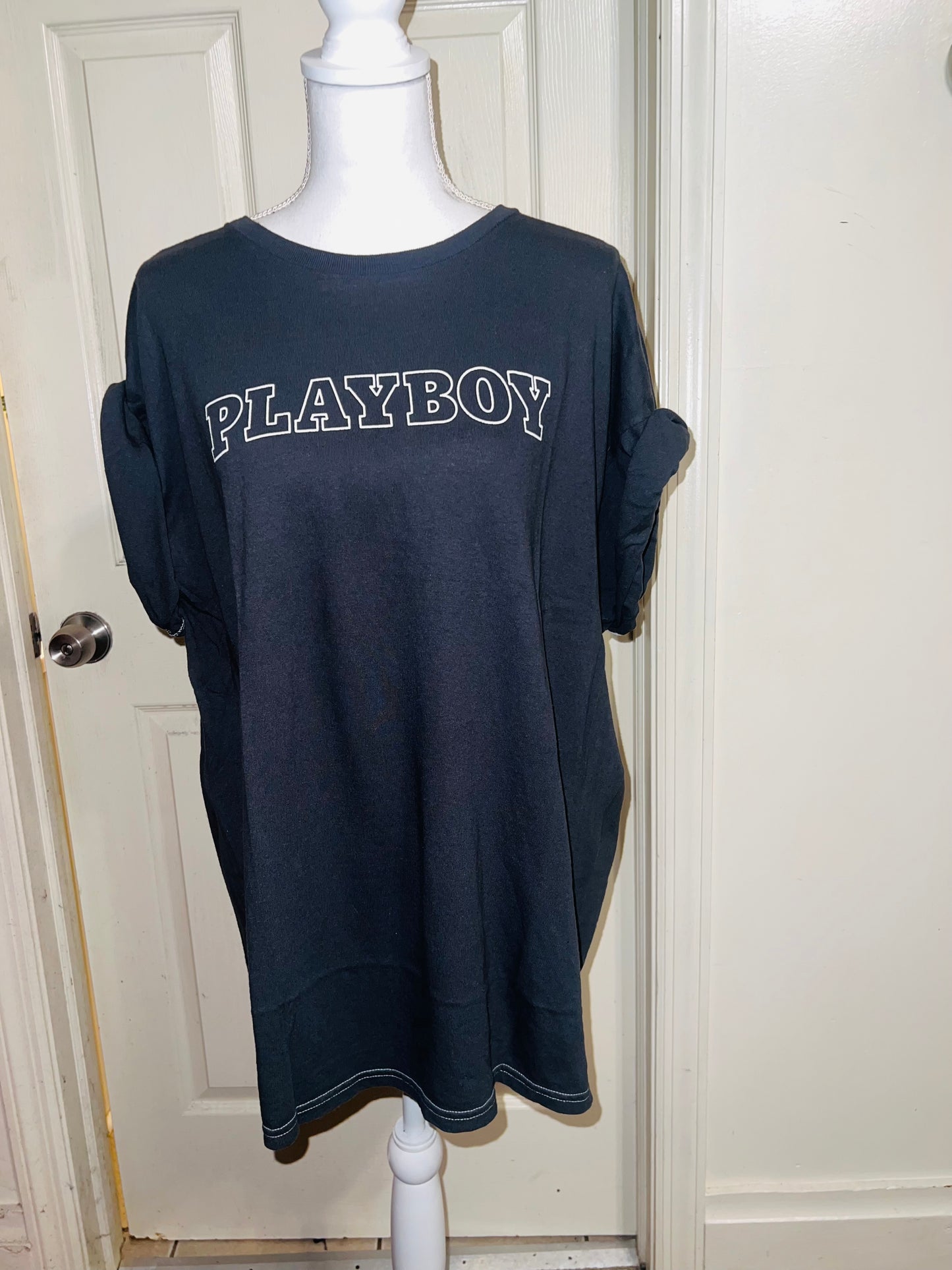 Playboy Skateboard Double Sided Distressed Tee