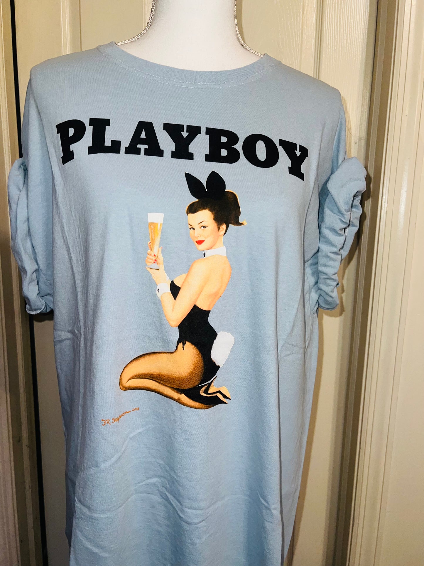 Playboy Oversized Distressed Tee