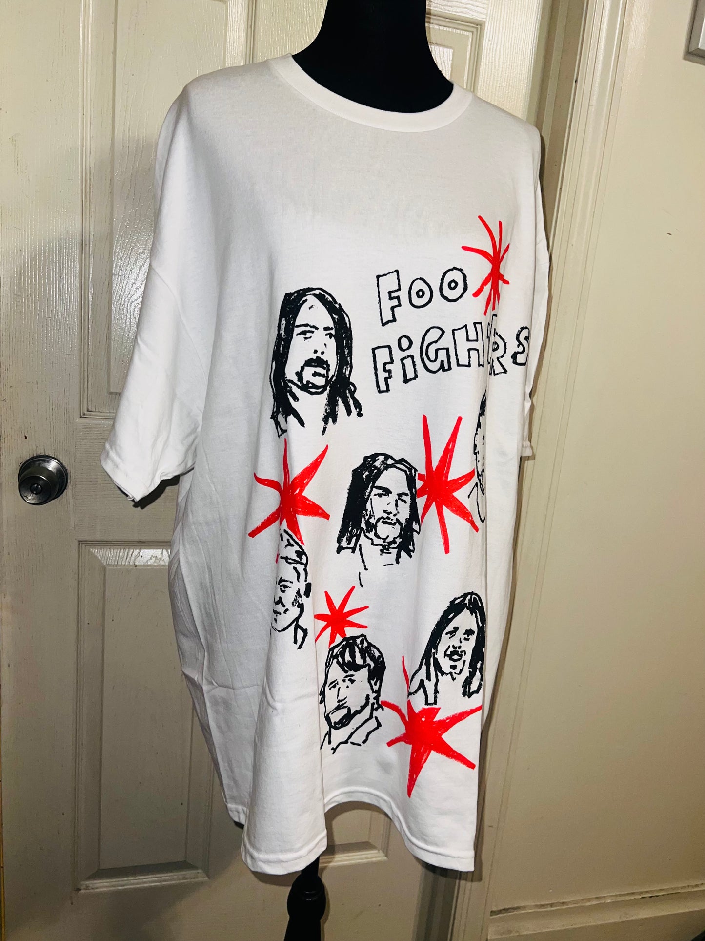 Foo Fighters Oversized Distressed Tee