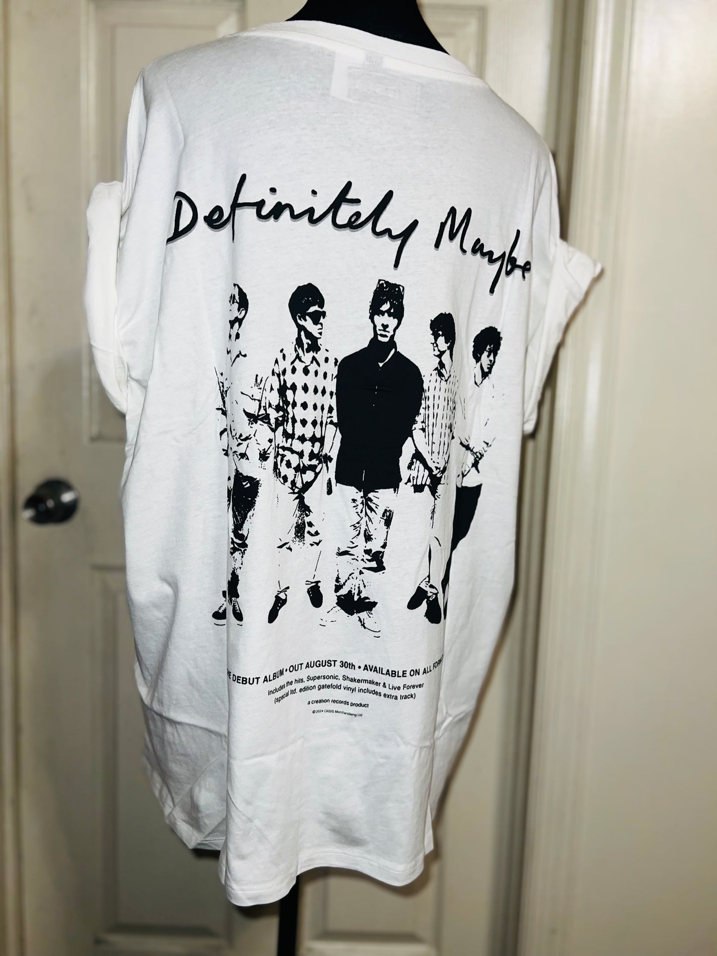 Oasis Double Sided Oversized Distressed Tee