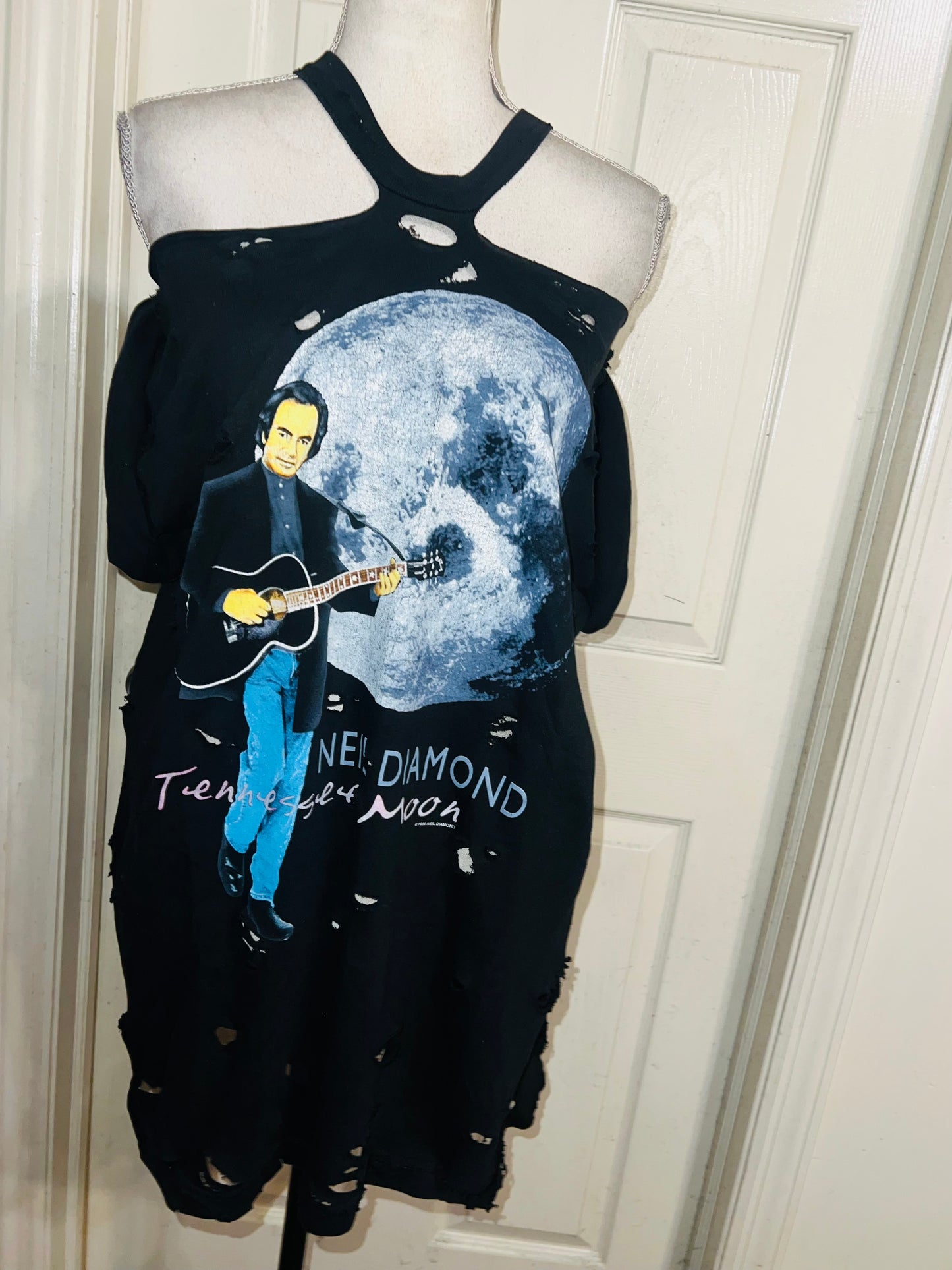 Neil Diamond Vintage Double Sided Oversized Distressed Tee