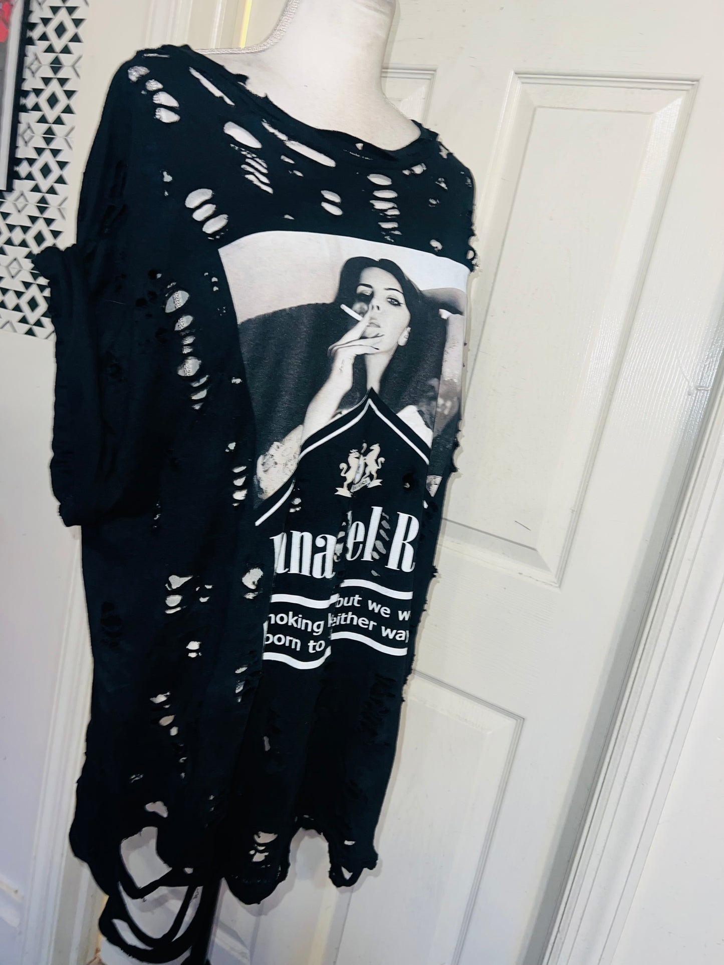 Lana Del Rey Born to Die Oversized Distressed Tee