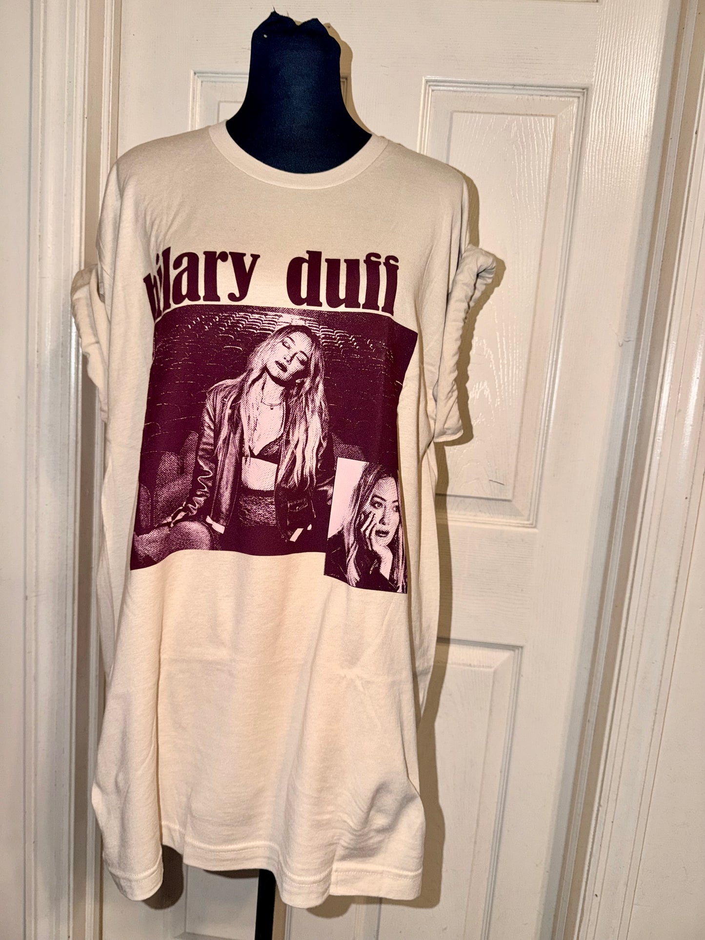 Hilary Duff Double Sided Oversized Tee