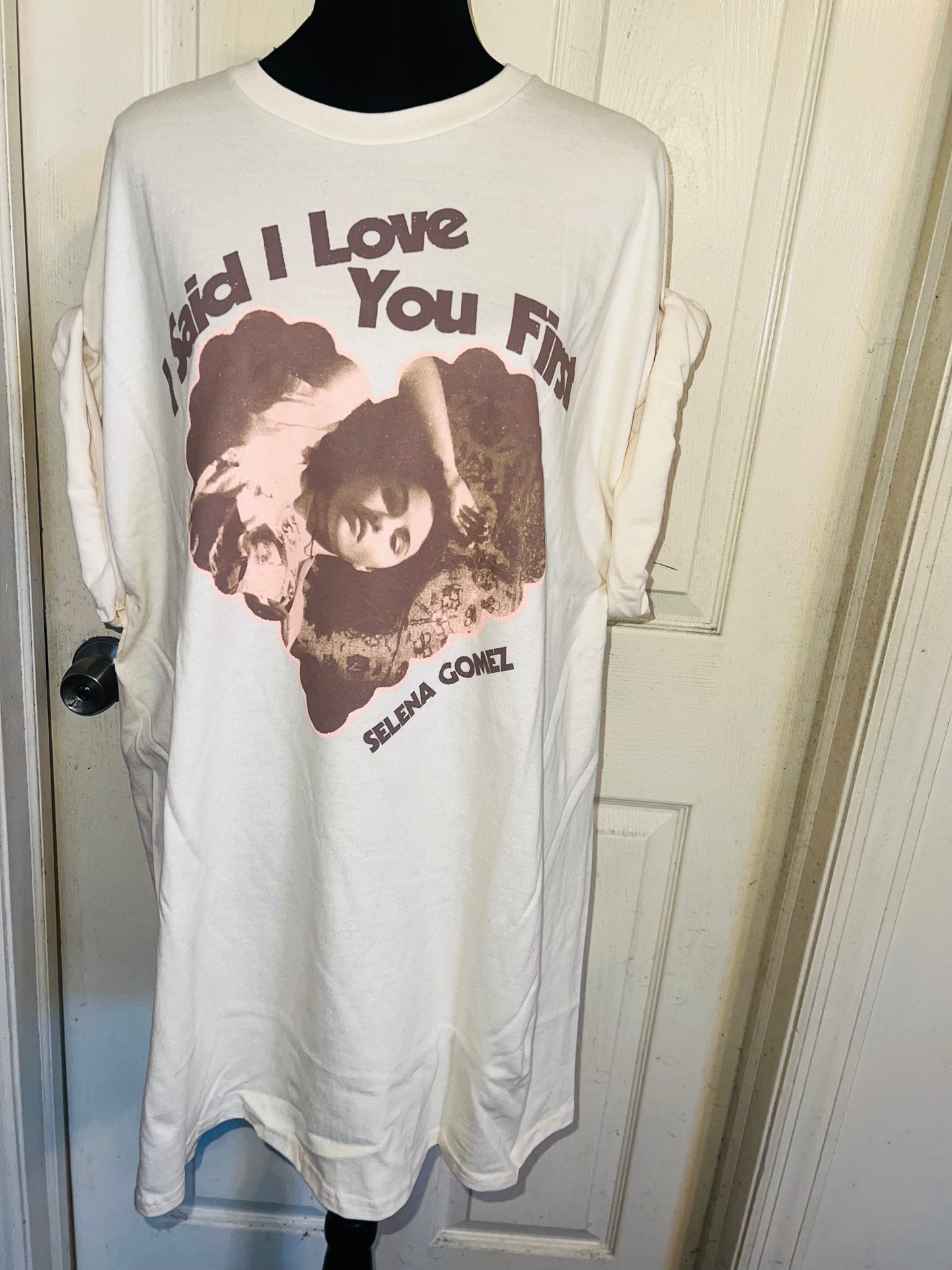 Selena Gomez Oversized Distressed Tee