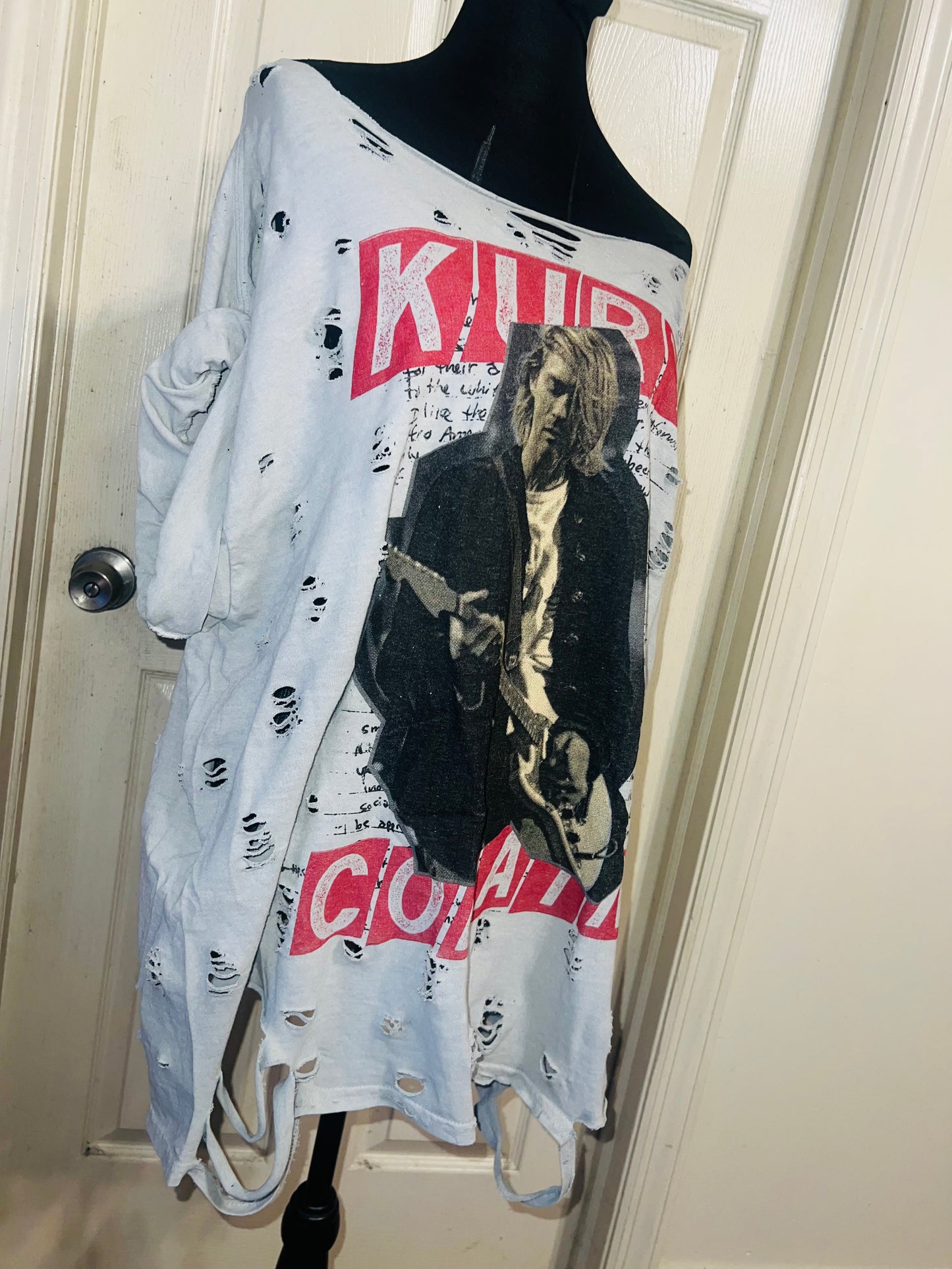 Kurt Cobain Oversized Distressed Tee