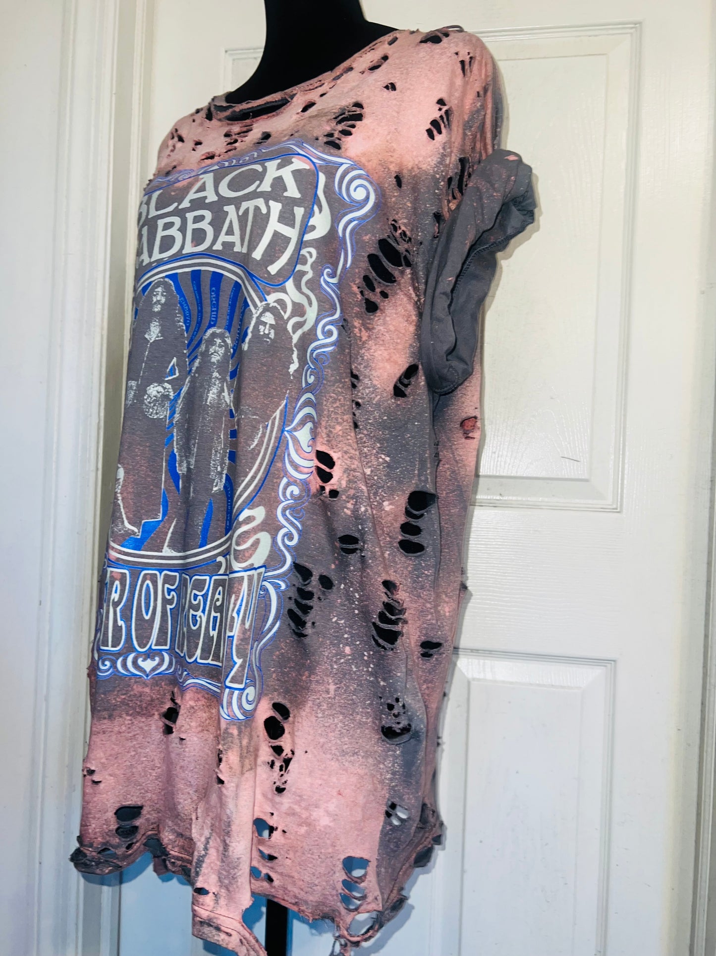 Black Sabbath Oversized Distressed Tee