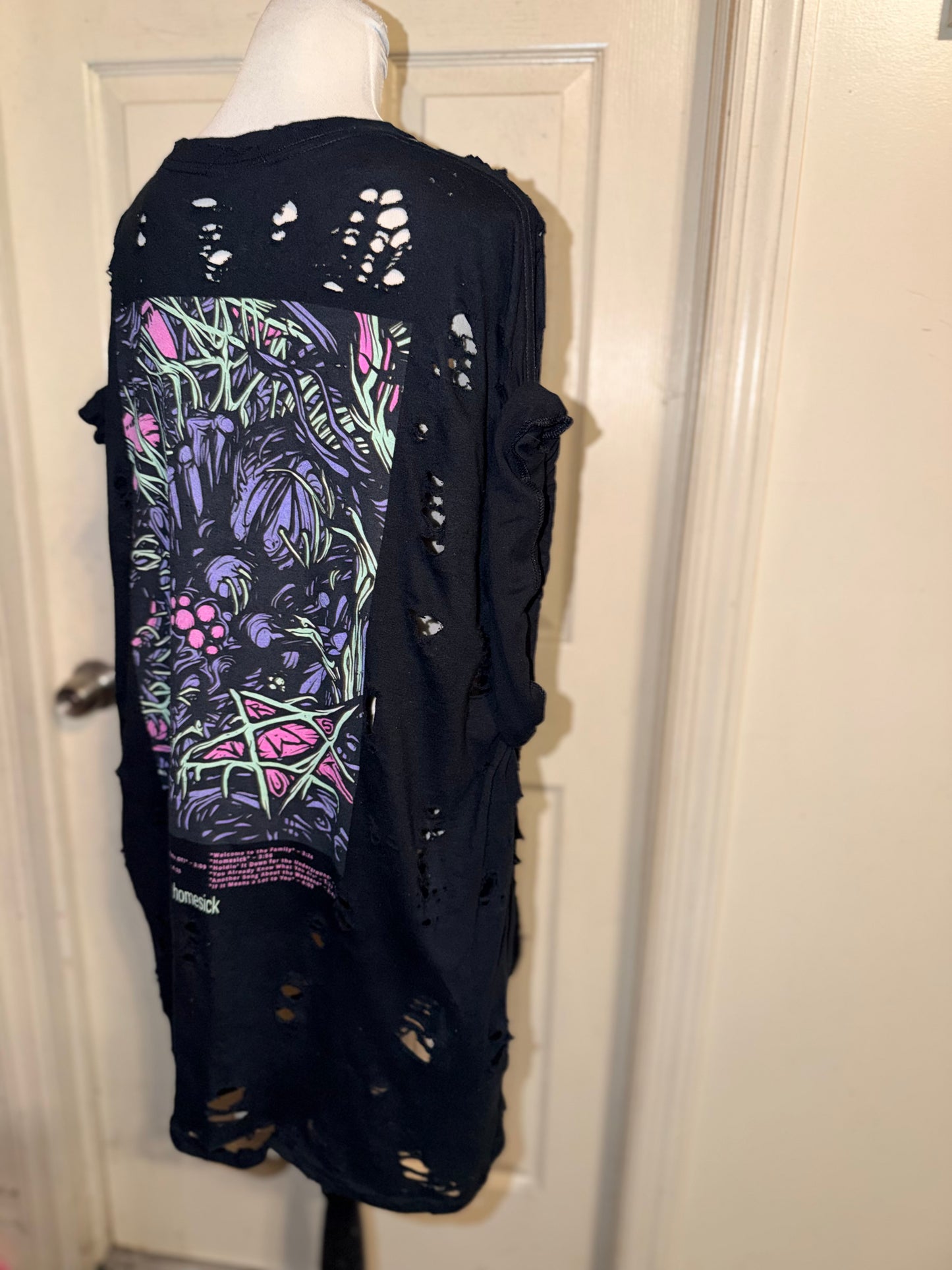 A Day to Remember Double Sided Oversized Distressed Tee
