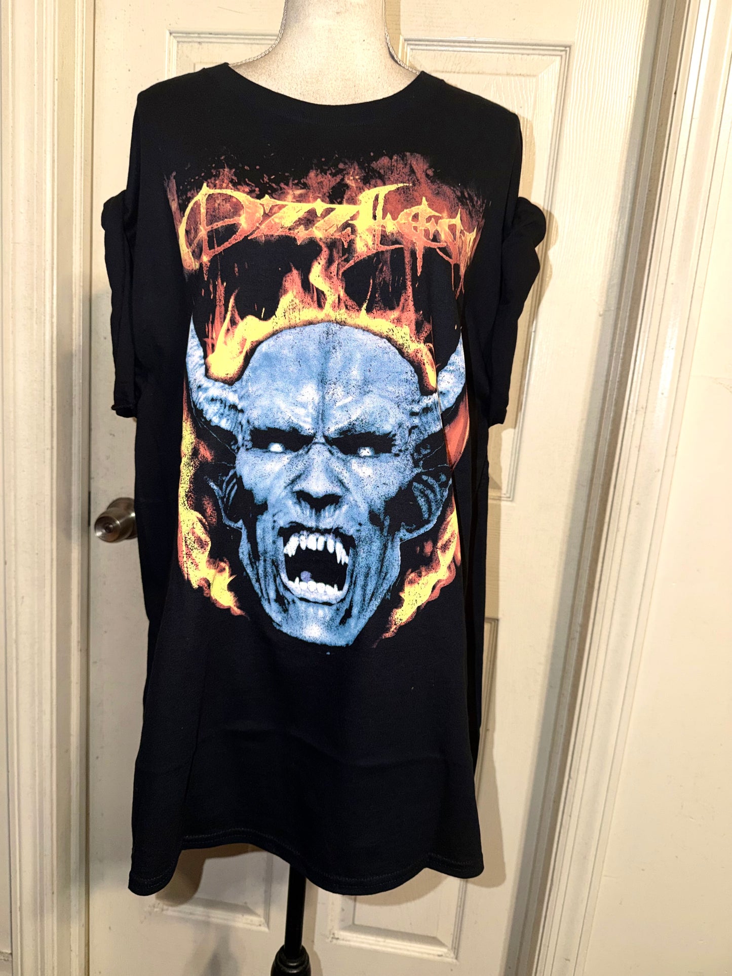 Ozzy Osbourne Ozzfest Oversized Distressed Tee