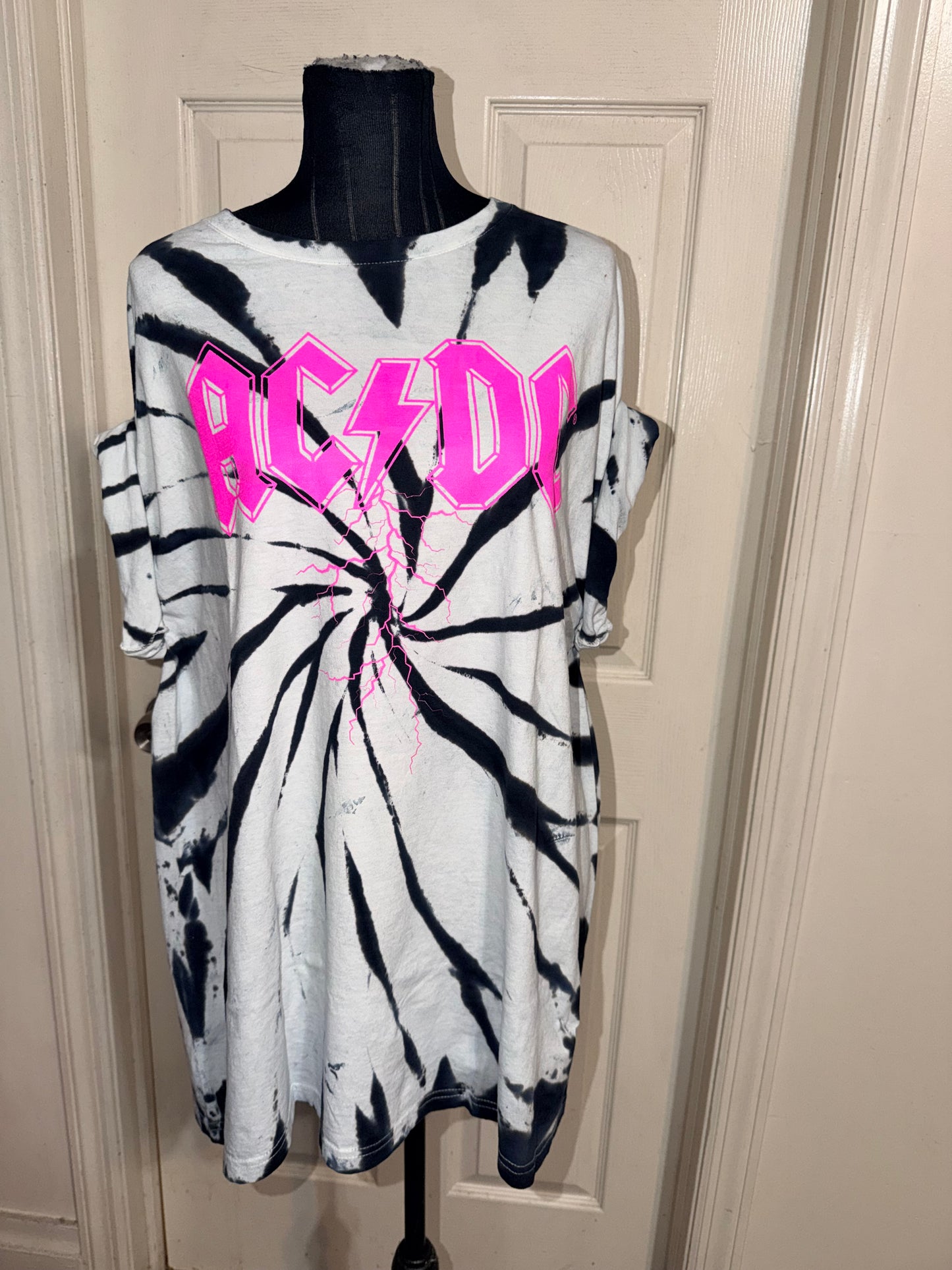 AC/DC Oversized Distressed Tee