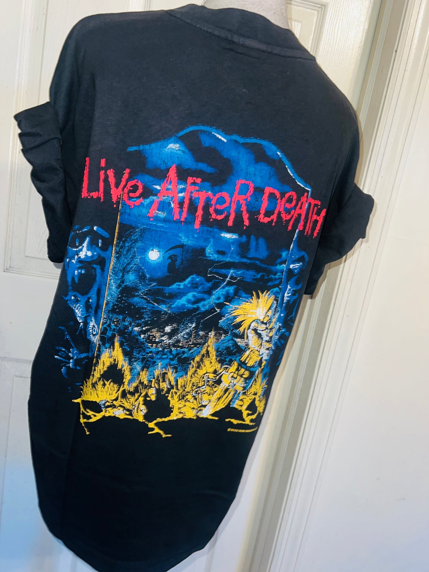 Iron Maiden Double Sided Oversized Distressed Tee