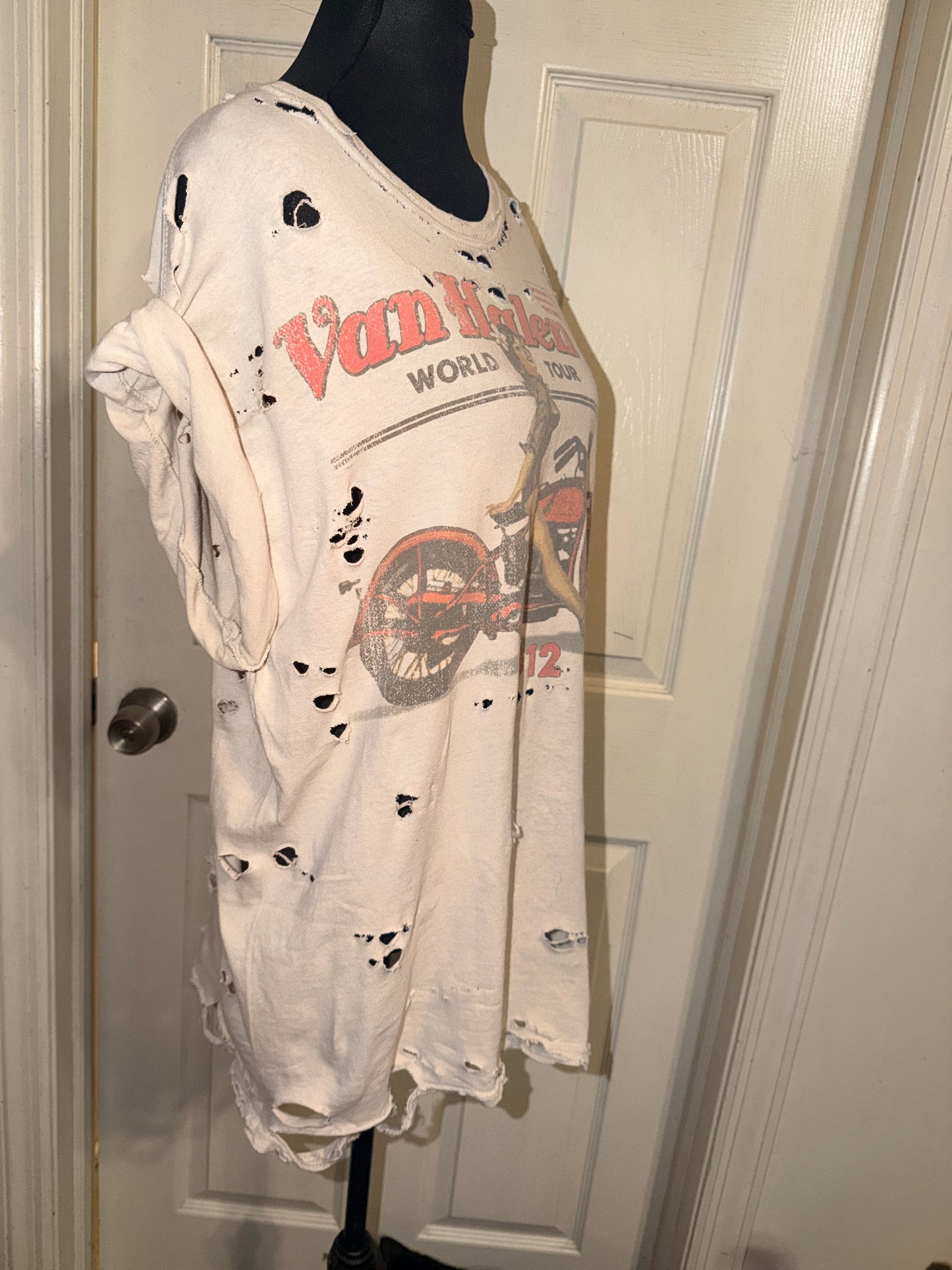 Van Halen Double Sided Oversized Distressed Tee