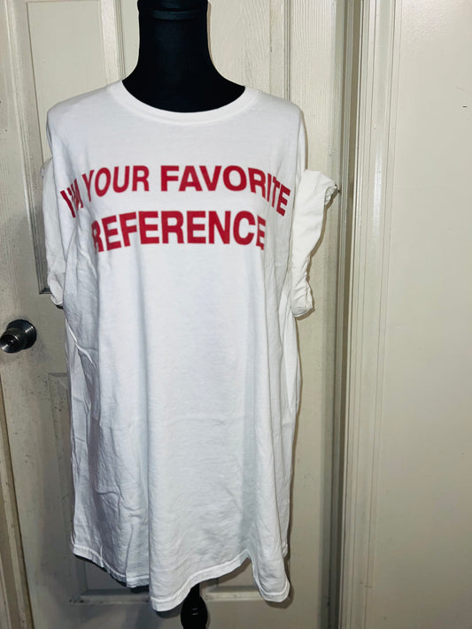 Charli XCX Favorite Reference Oversized Distressed Tee