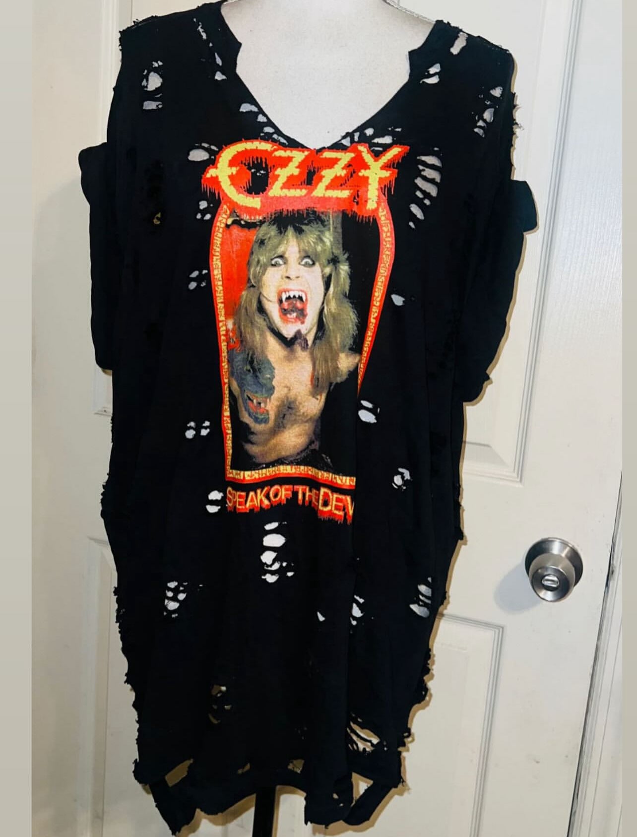 Ozzy Osbourne Double Sided Oversized Distressed Tee
