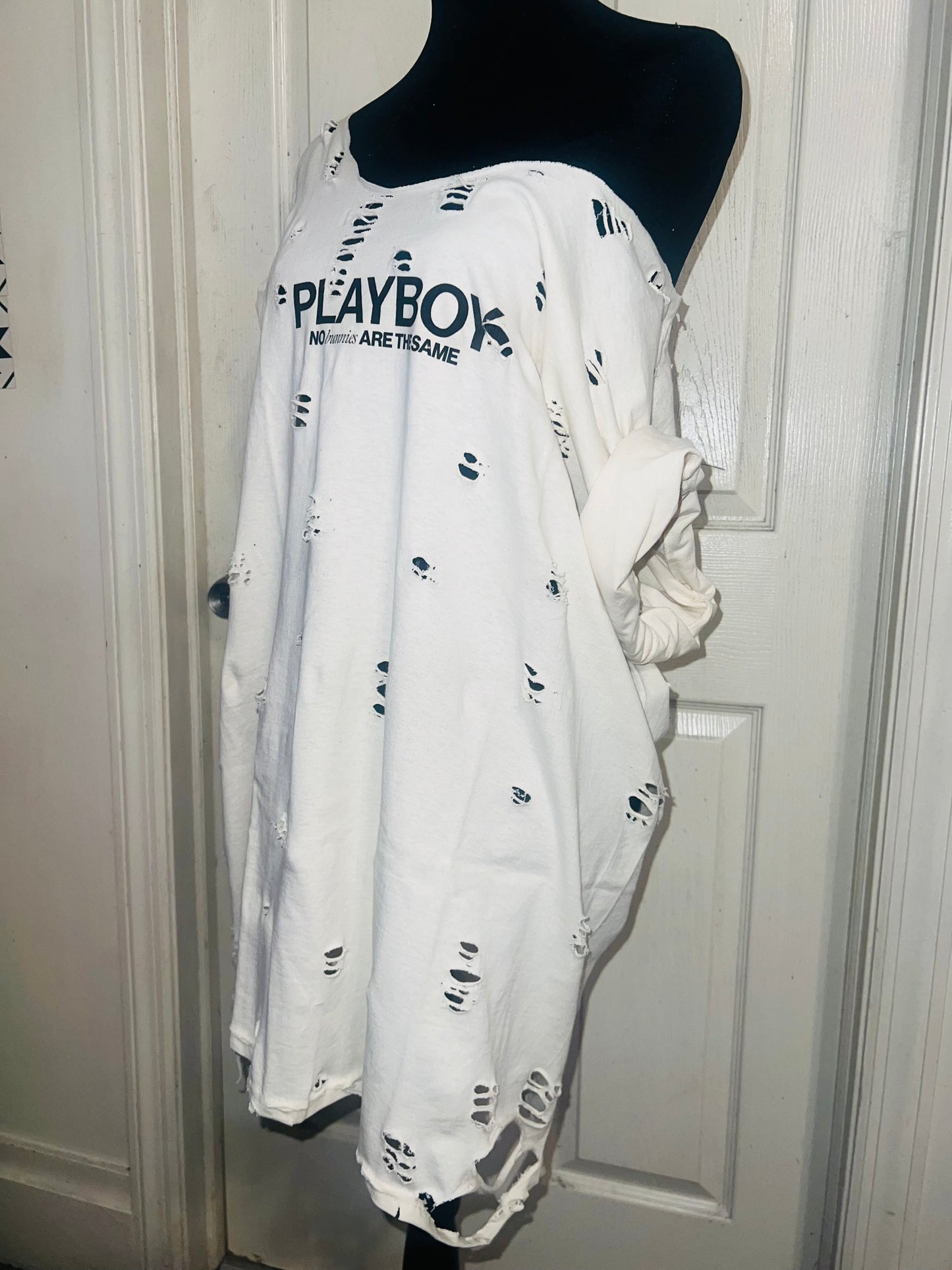 Playboy Double Sided Oversized Distressed Tee