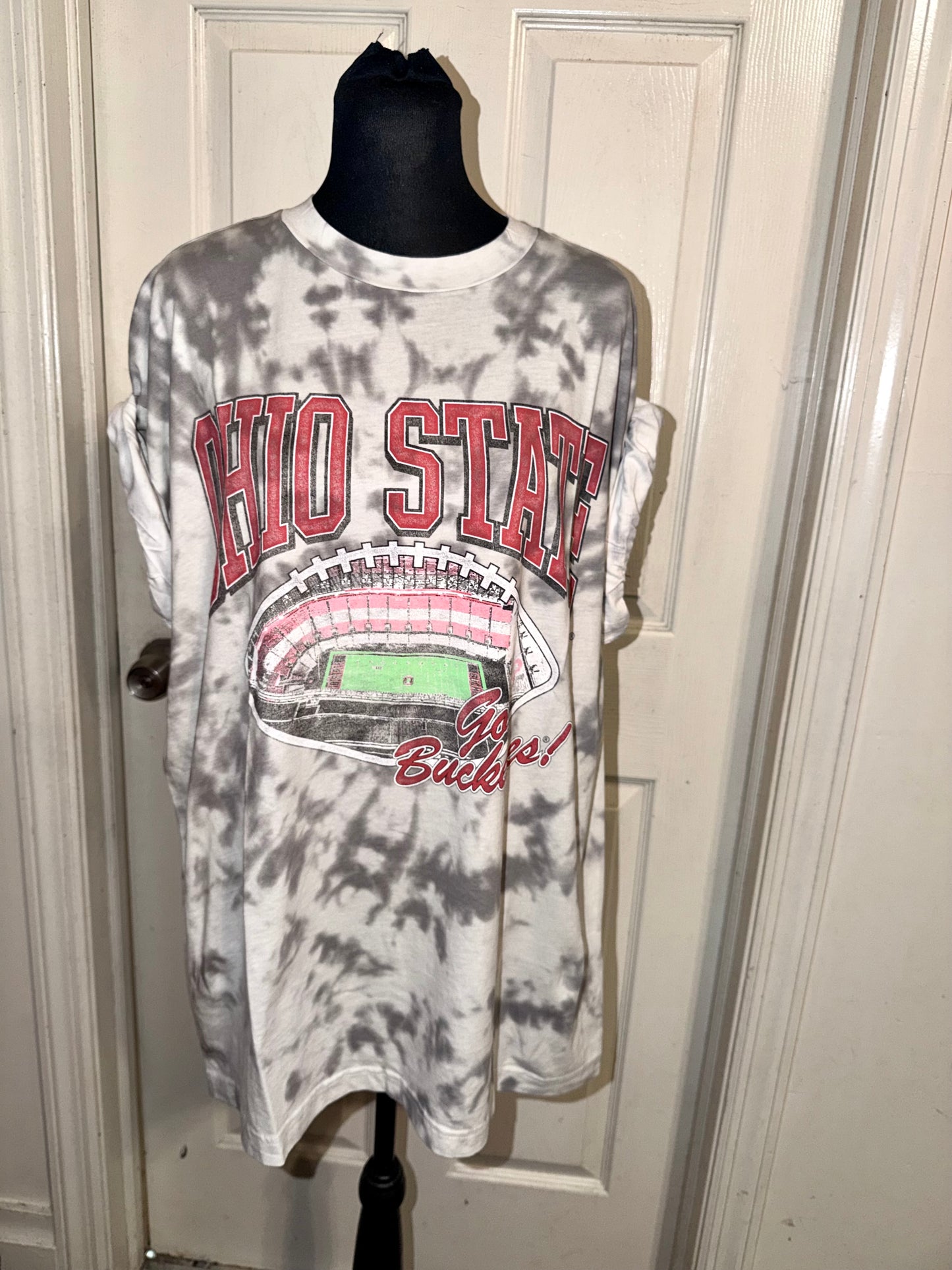 Ohio State Oversized Distressed Tee