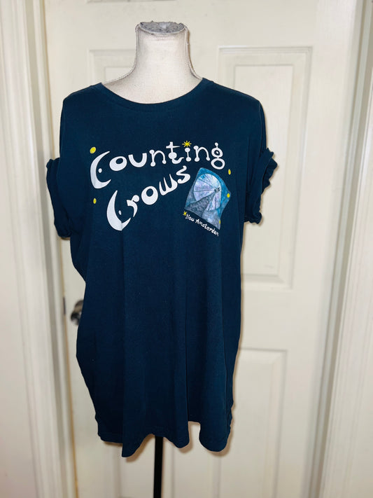 Counting Crows Double Sided Oversized Distressed Tee