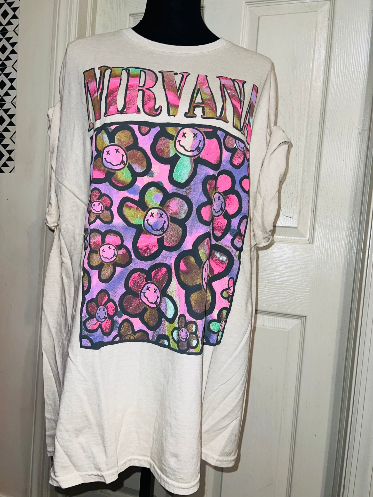 Nirvana Oversized Distressed Tee